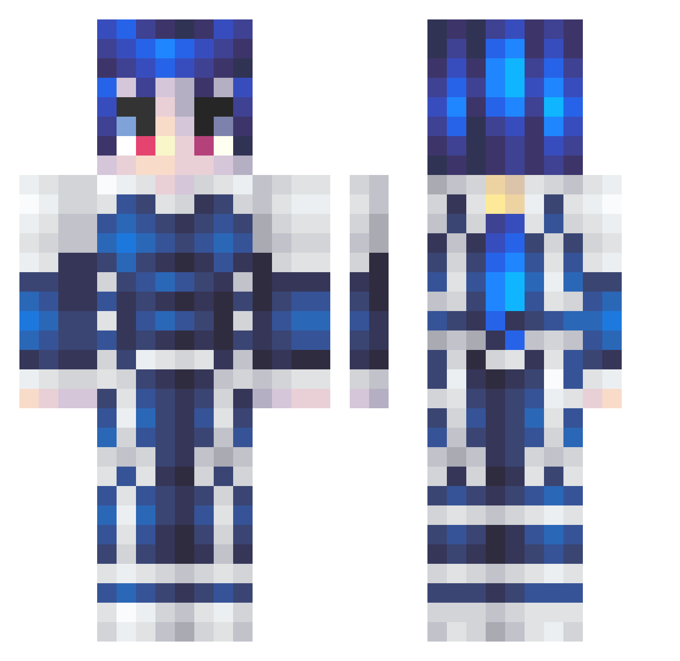 _NightWizard_ Minecraft skin, front and back view