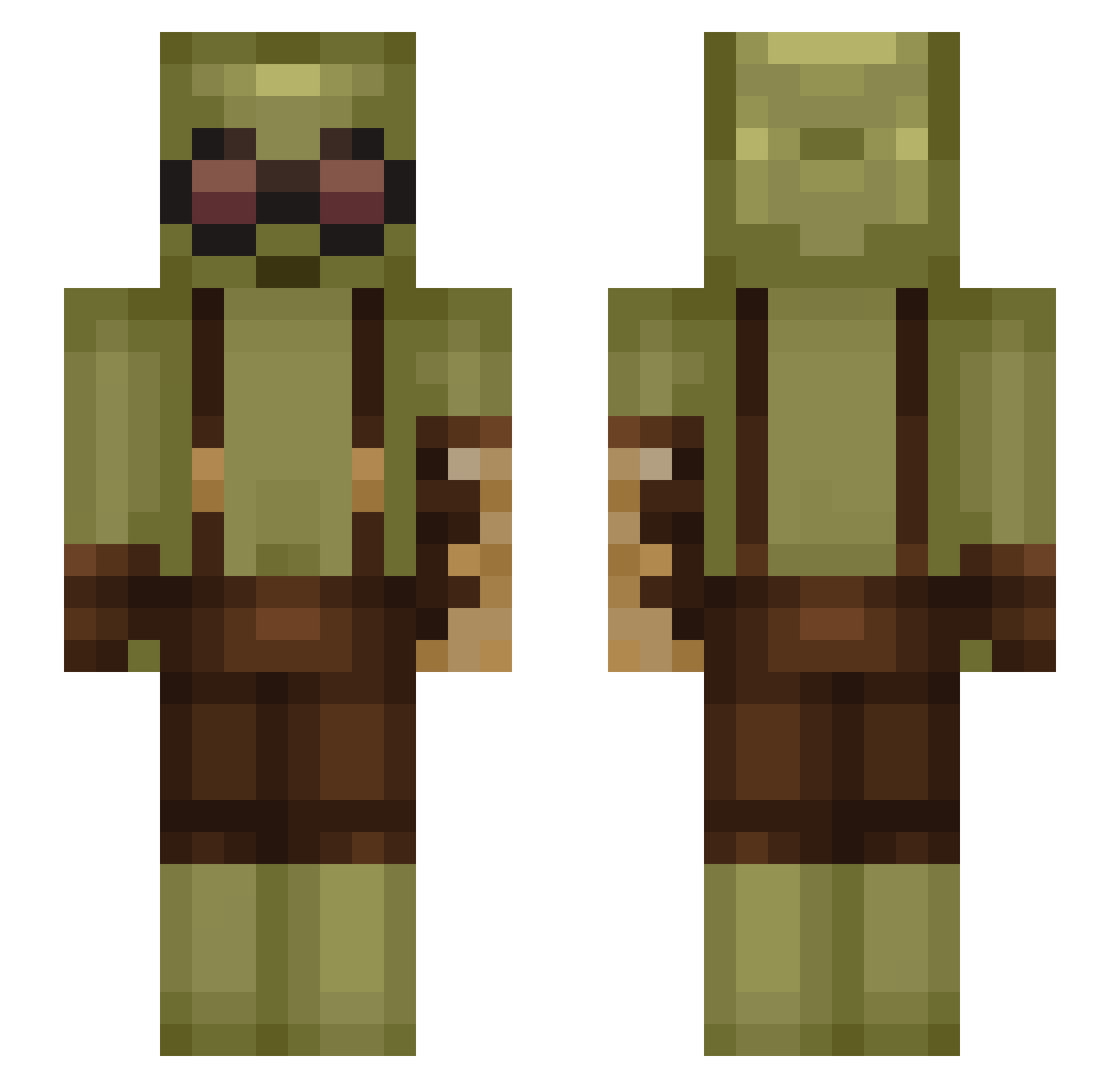 toopertroop Minecraft skin, front and back view