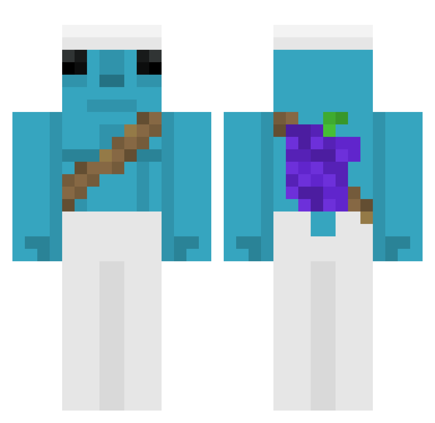 GTA_Greta Minecraft skin, front and back view