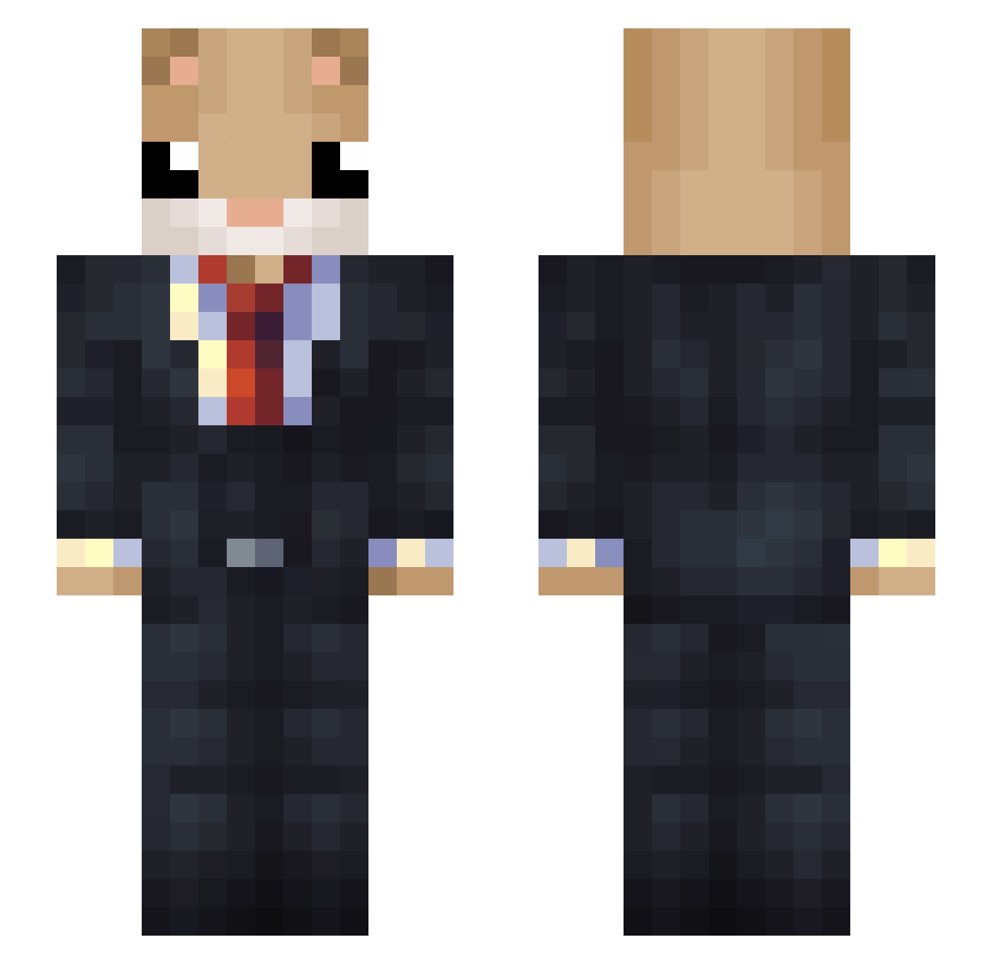 Missend Minecraft skin, front and back view