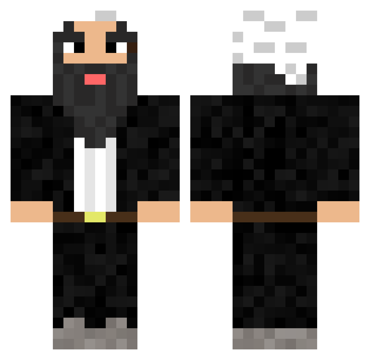 Toffi1805 Minecraft skin, front and back view