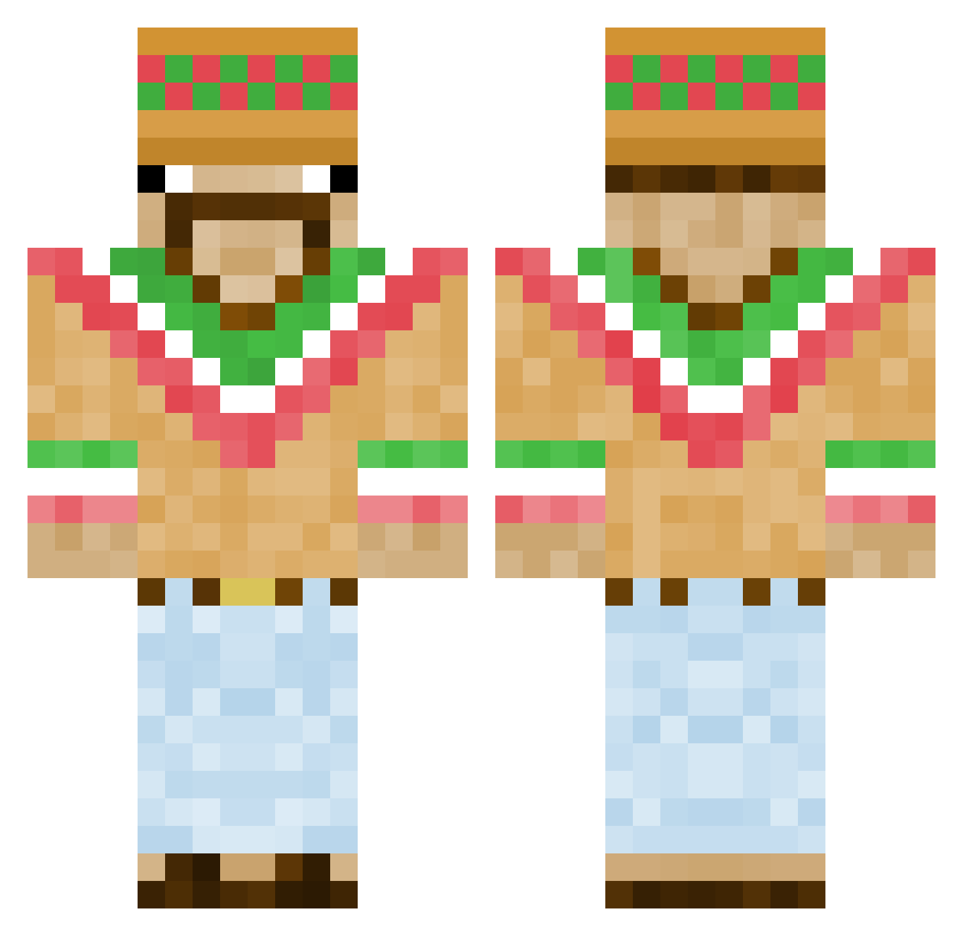 Myllow_S Minecraft skin, front and back view