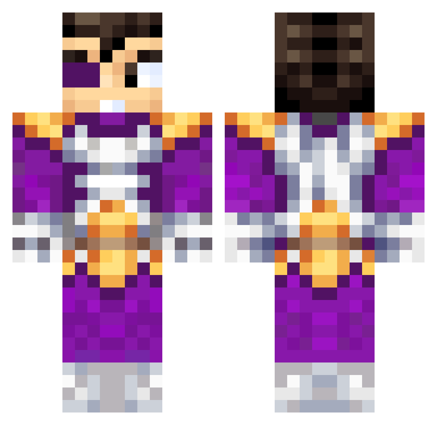 n1mrodd Minecraft skin, front and back view