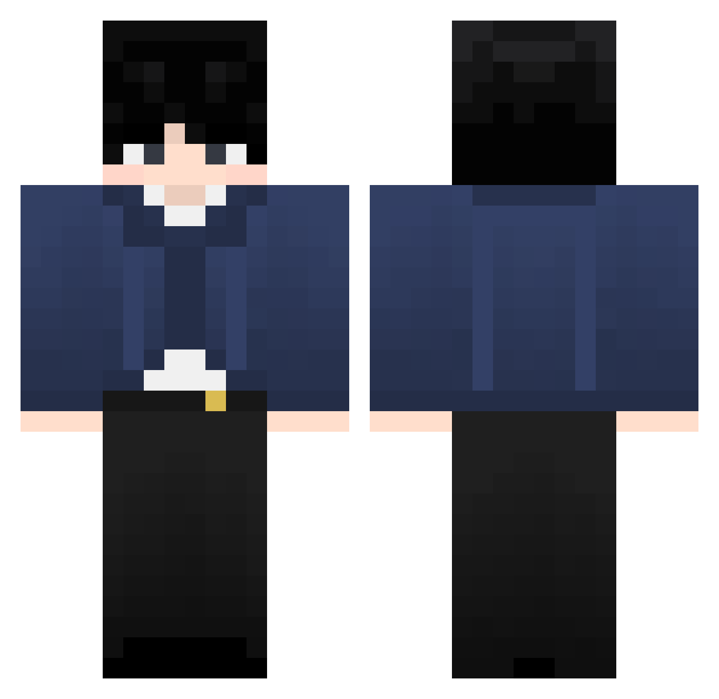 Rainer_404 Minecraft skin, front and back view