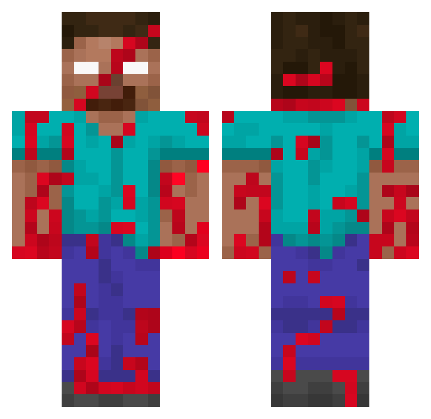 xXHero_Brine69Xx Minecraft skin, front and back view