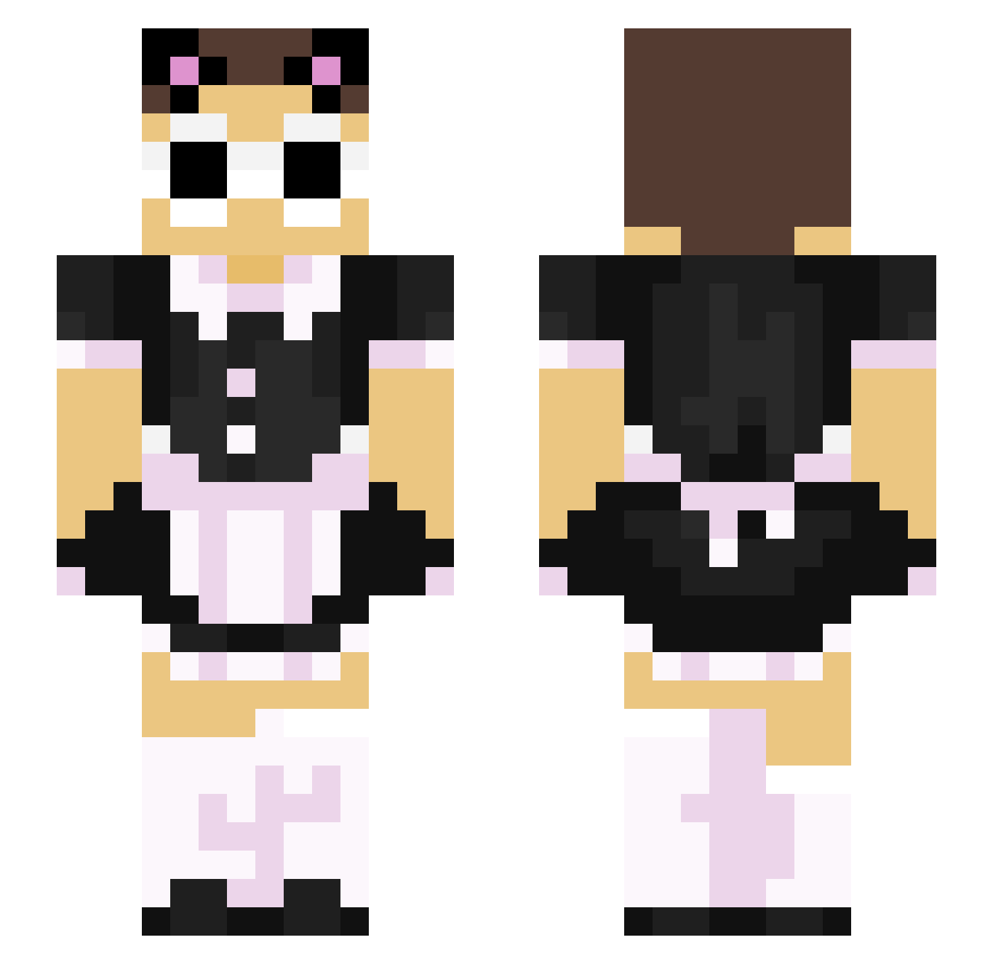 nvniki Minecraft skin, front and back view