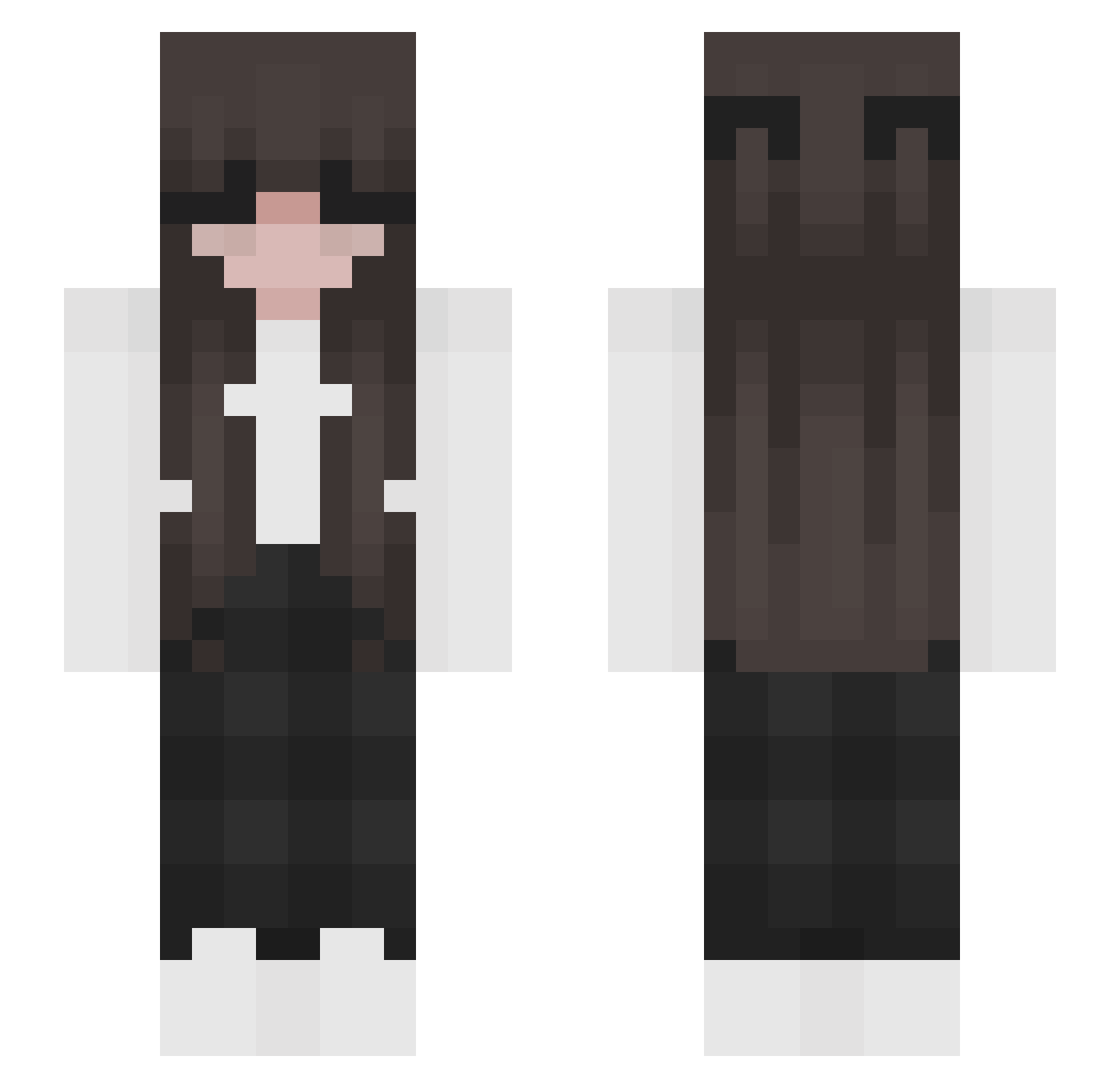 TinyCrush Minecraft skin, front and back view