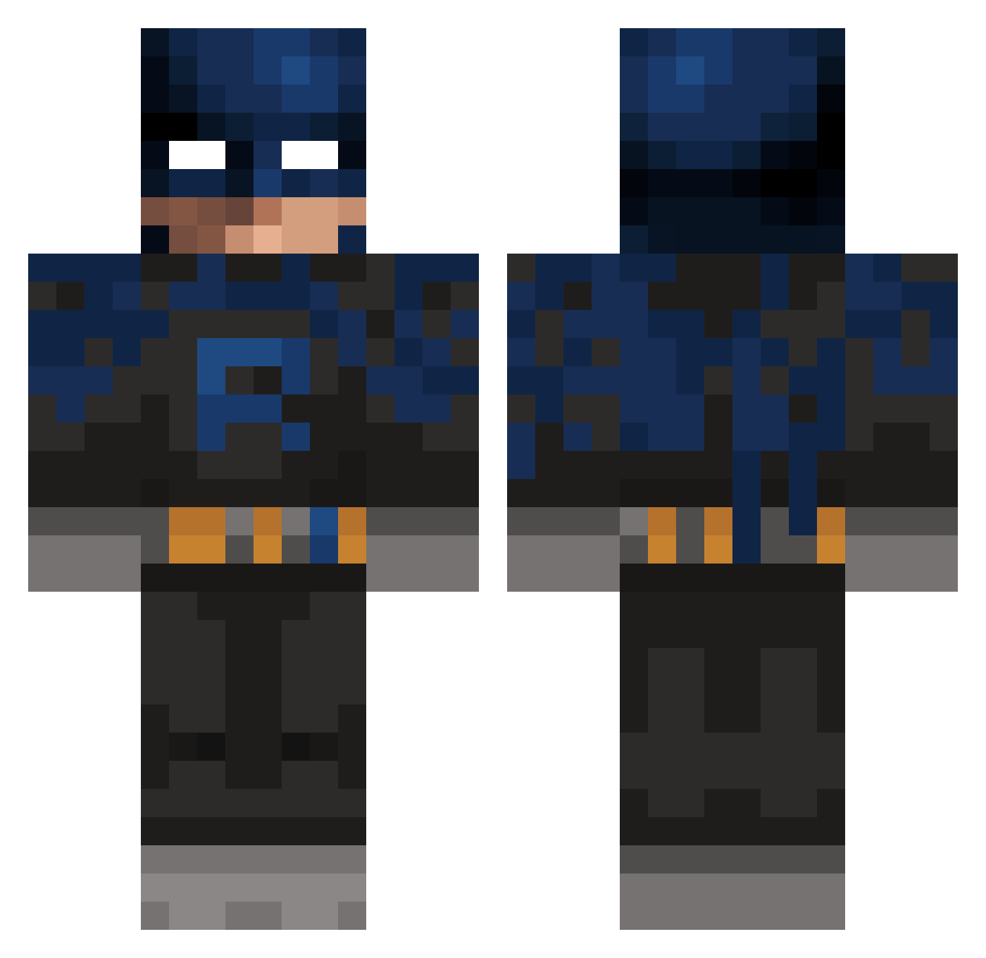SirD0t Minecraft skin, front and back view