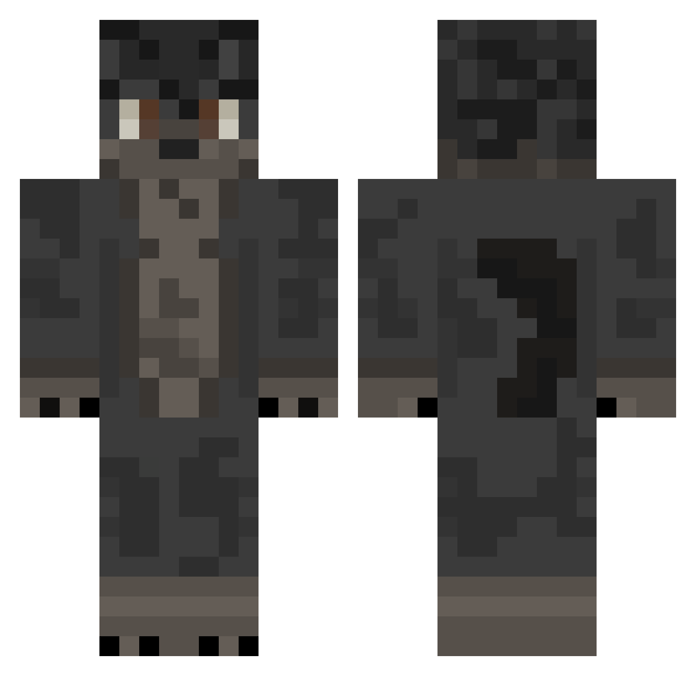 Void2188 Minecraft skin, front and back view