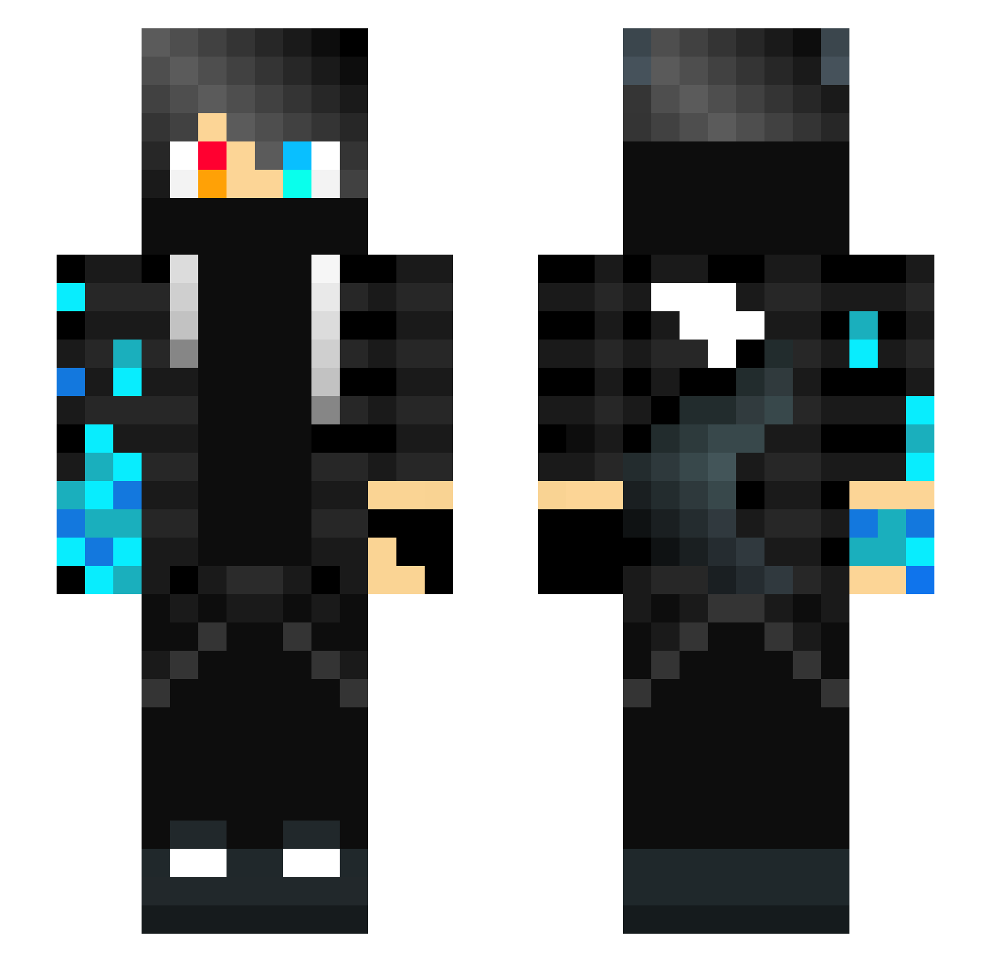 institue Minecraft skin, front and back view