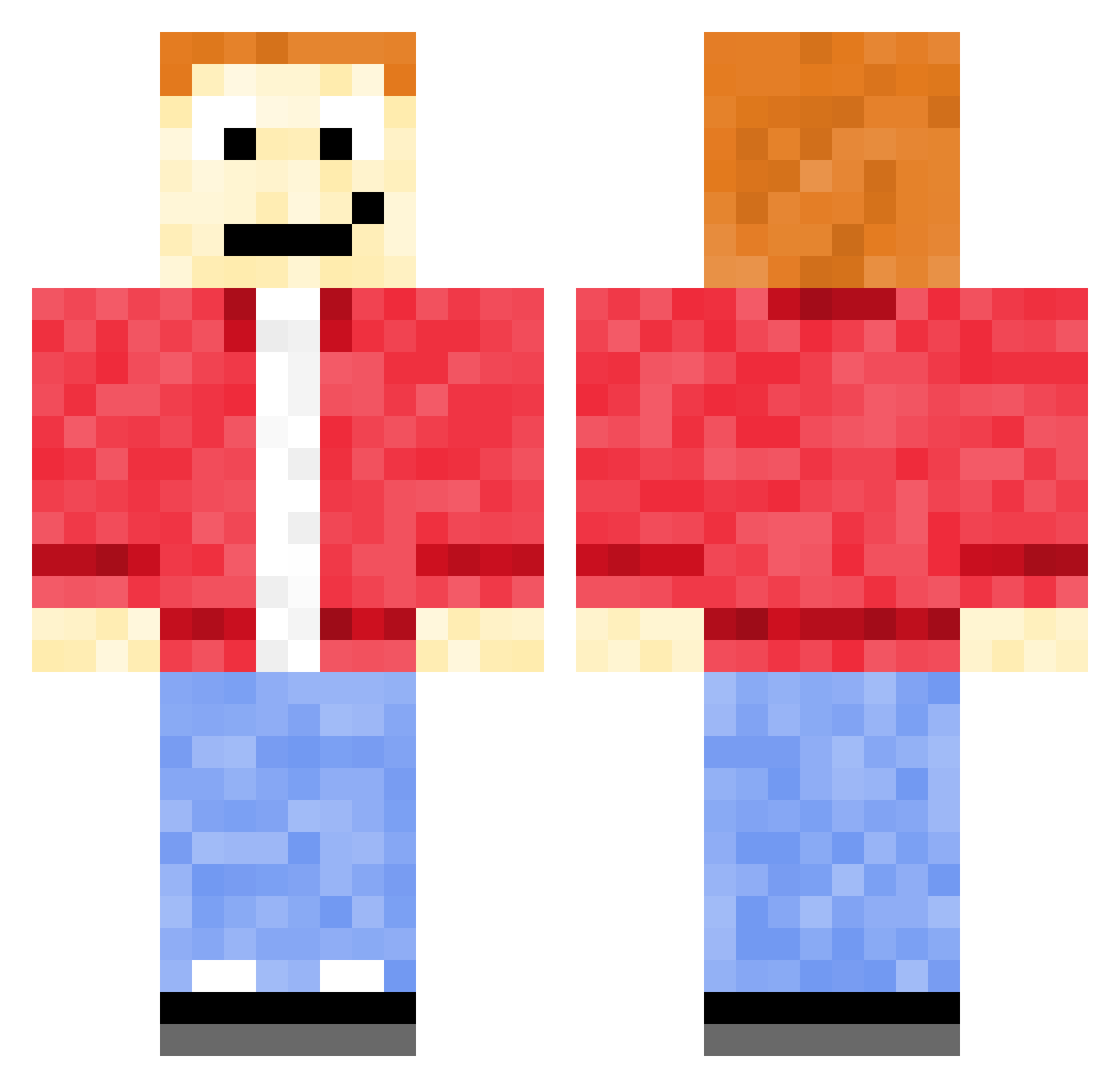 Save_Point Minecraft skin, front and back view