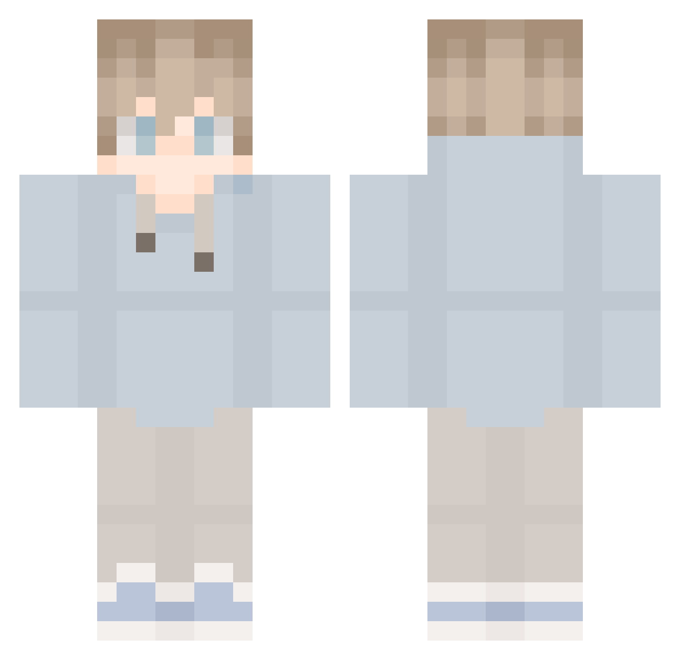 riku1234 Minecraft skin, front and back view