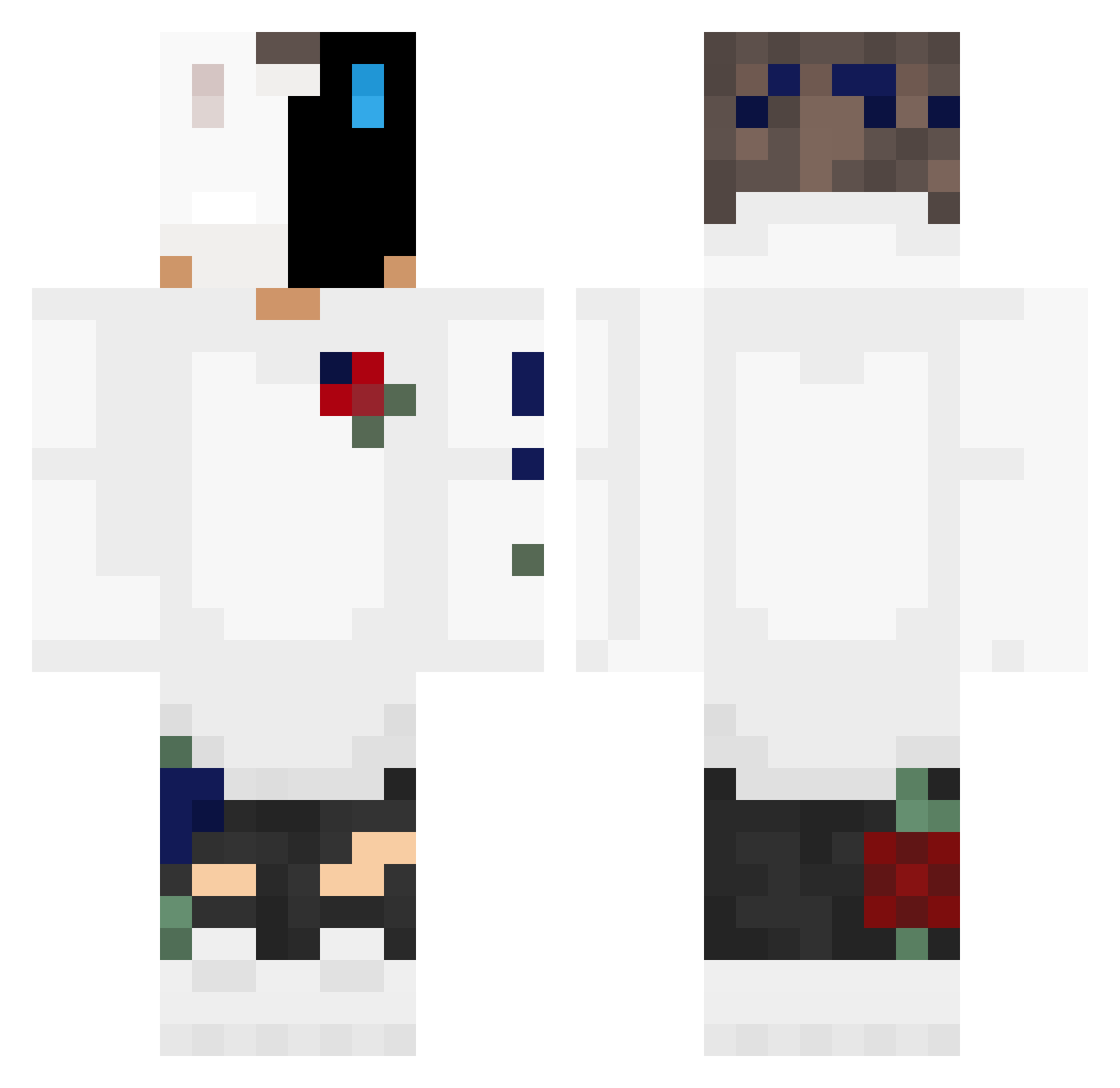 Danc1n282 Minecraft skin, front and back view