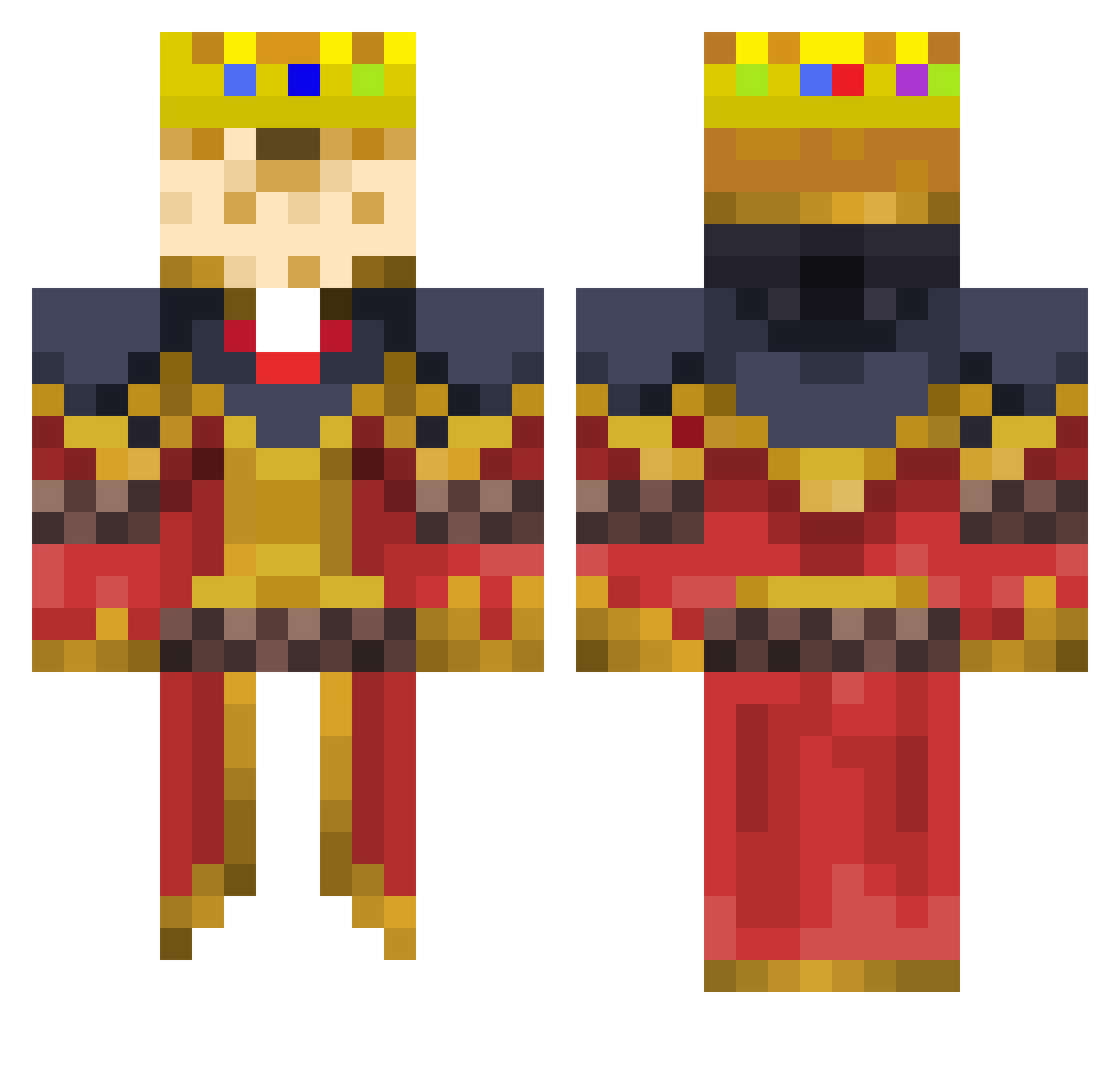 RGVsmash Minecraft skin, front and back view
