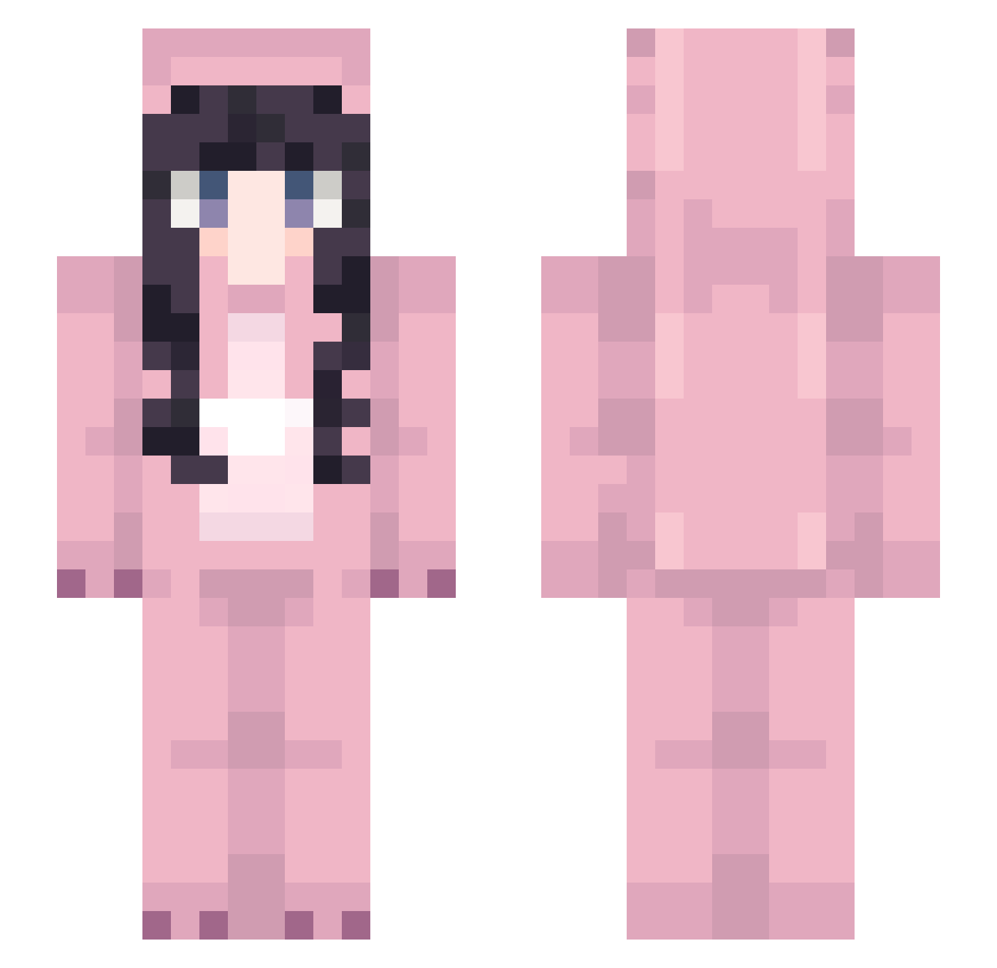 MERVOTTA Minecraft skin, front and back view