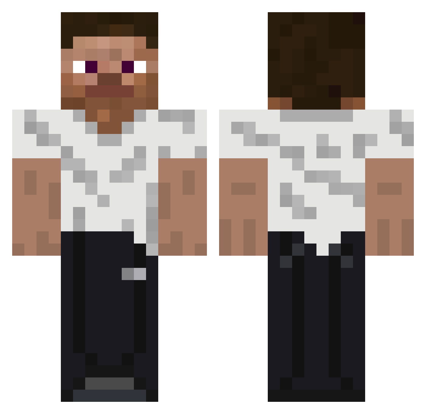 DevdoZap Minecraft skin, front and back view