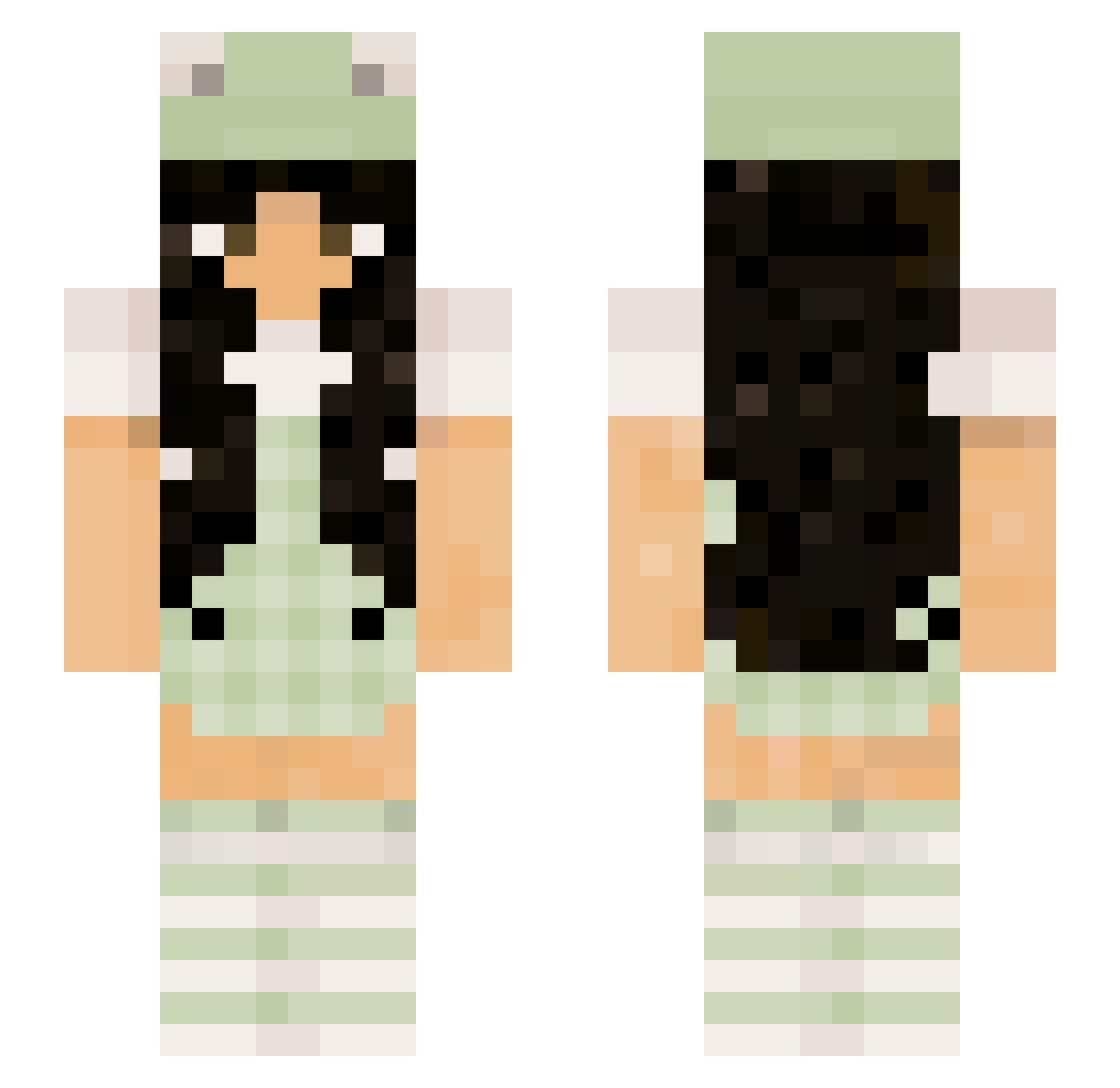 k4yl4_ Minecraft skin, front and back view
