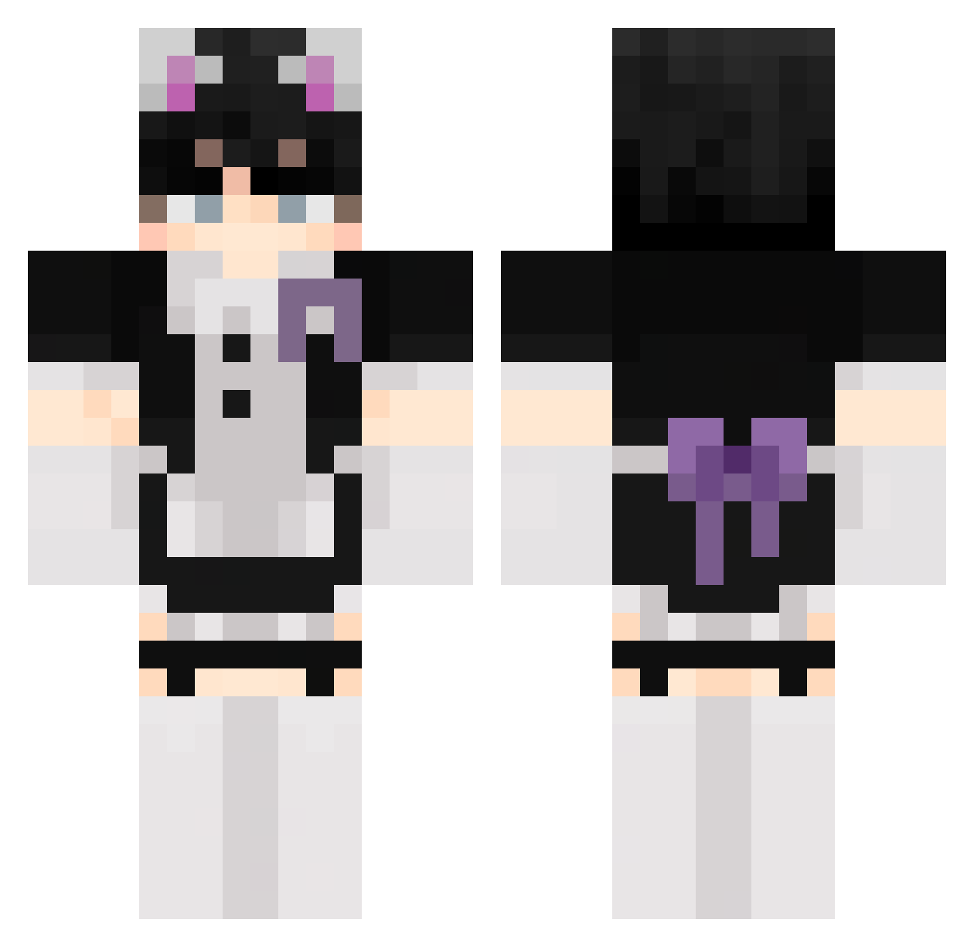 DieSchildi1 Minecraft skin, front and back view