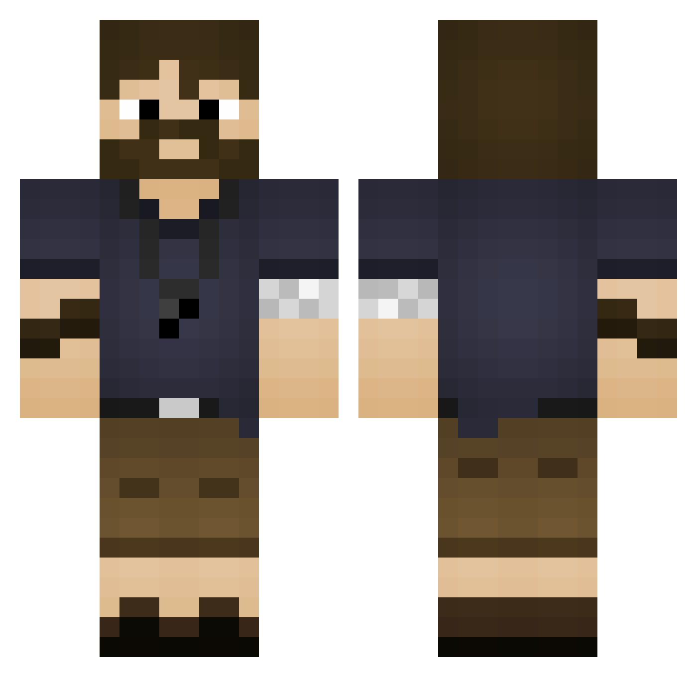 Aeonian Minecraft skin, front and back view