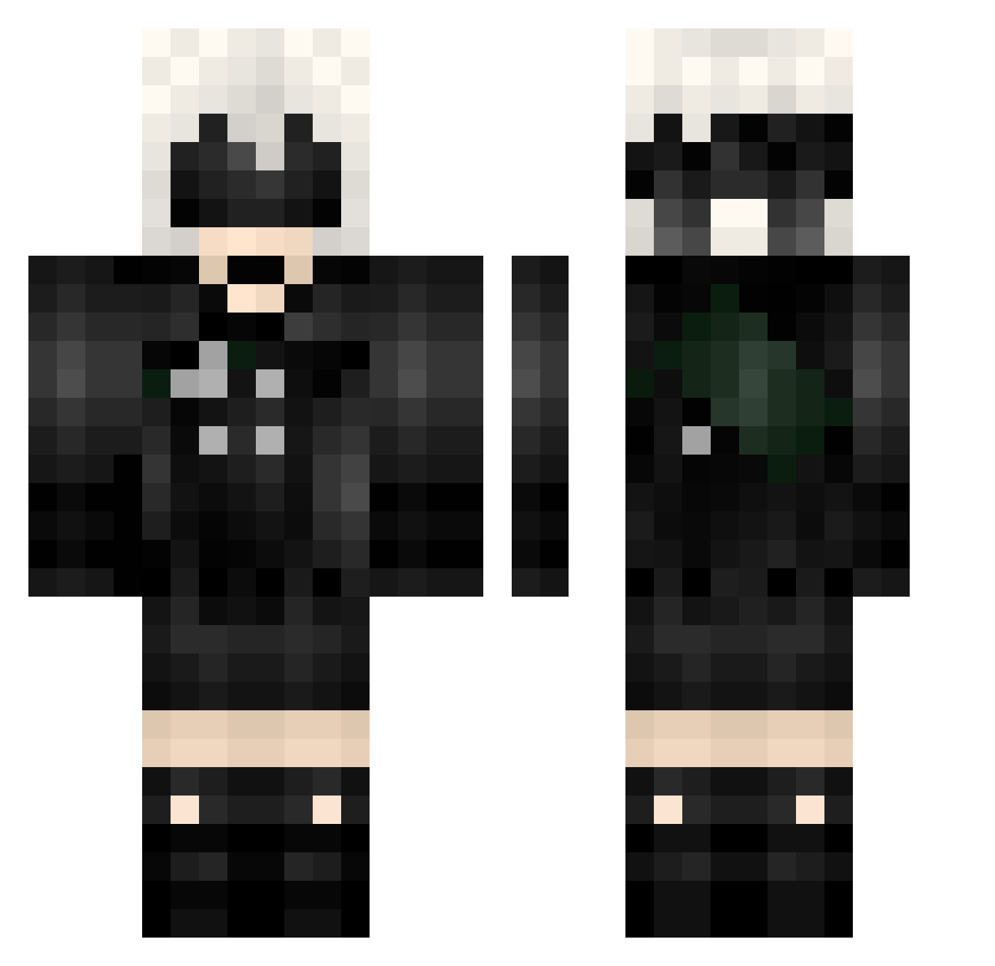 IliasIB Minecraft skin, front and back view