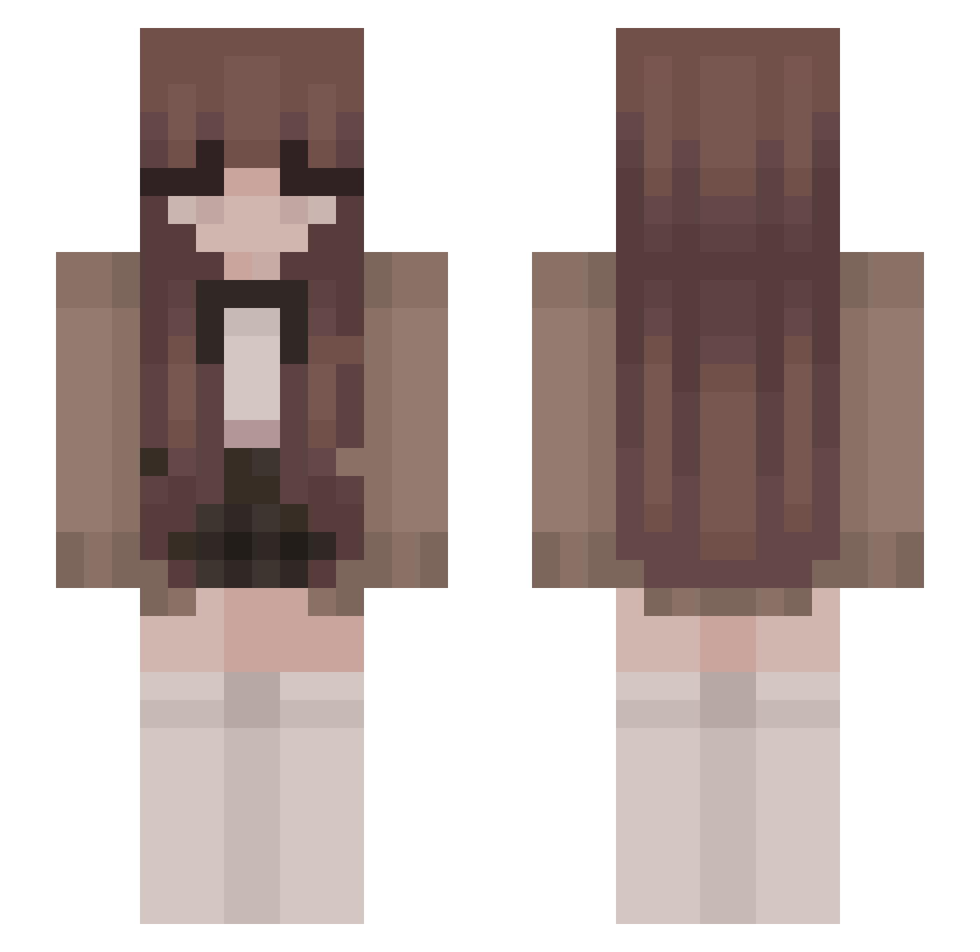 650_enya Minecraft skin, front and back view