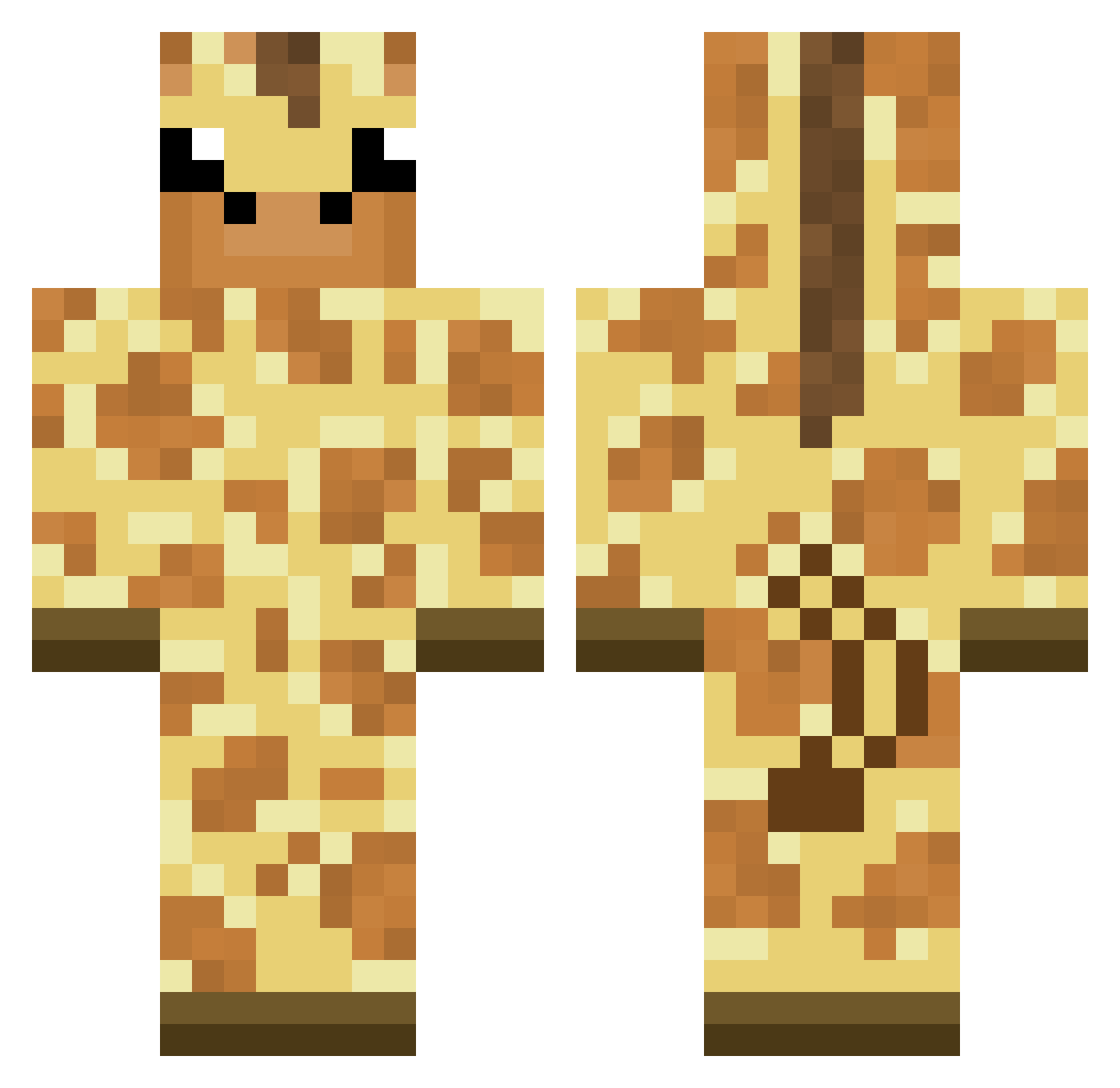 Lil_Roo1408 Minecraft skin, front and back view