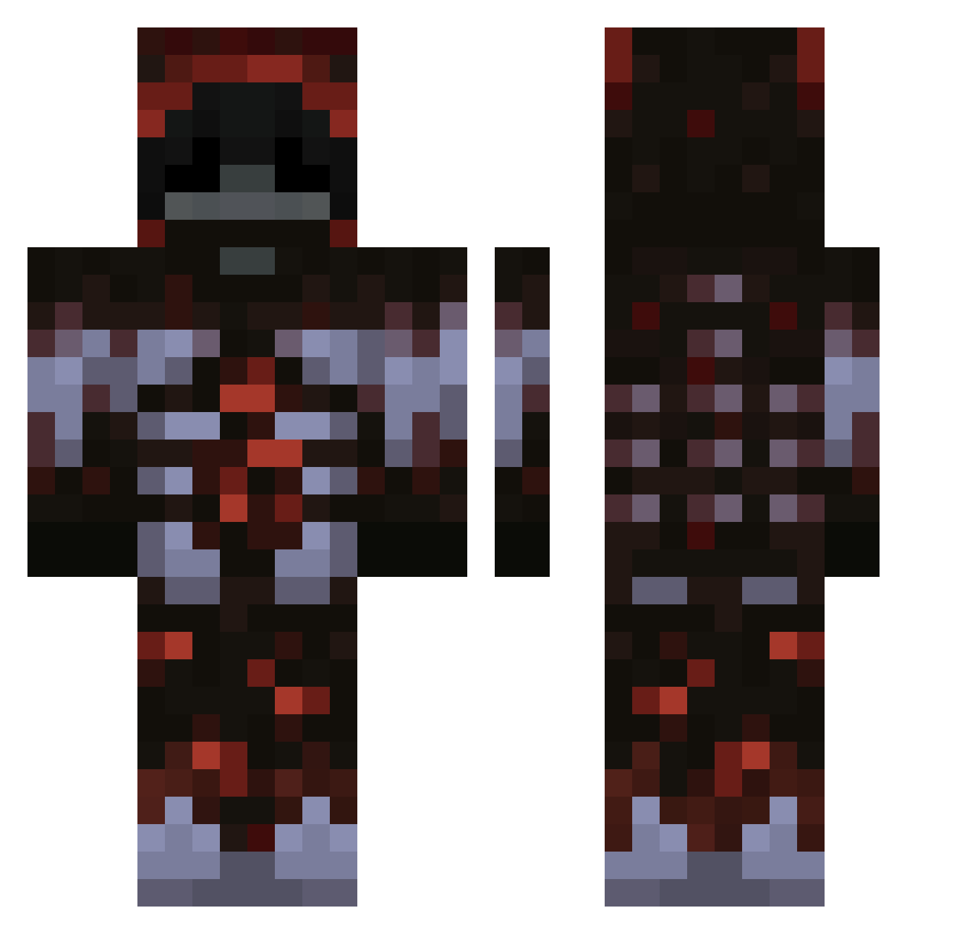EricDuffy Minecraft skin, front and back view