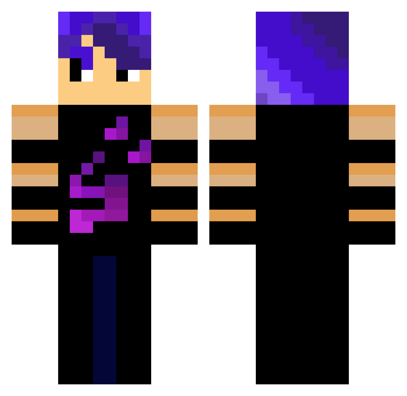smaster123 Minecraft skin, front and back view