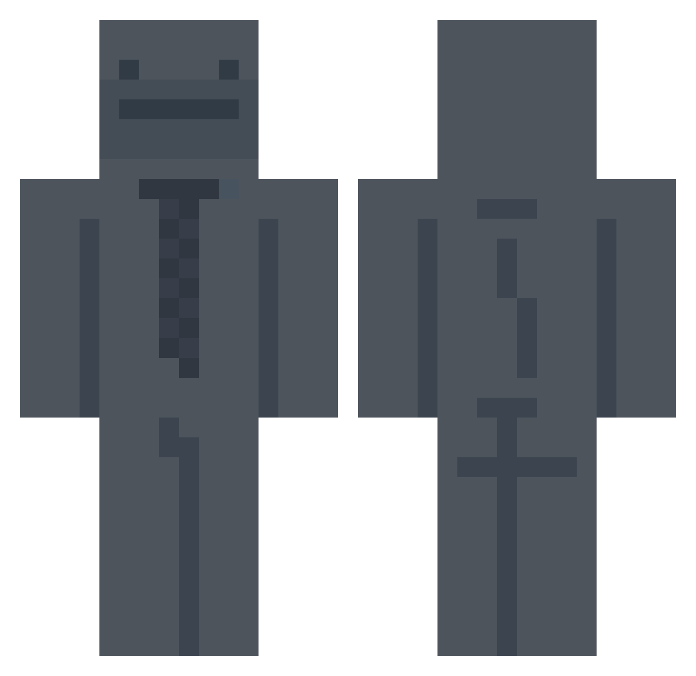 angsvt Minecraft skin, front and back view
