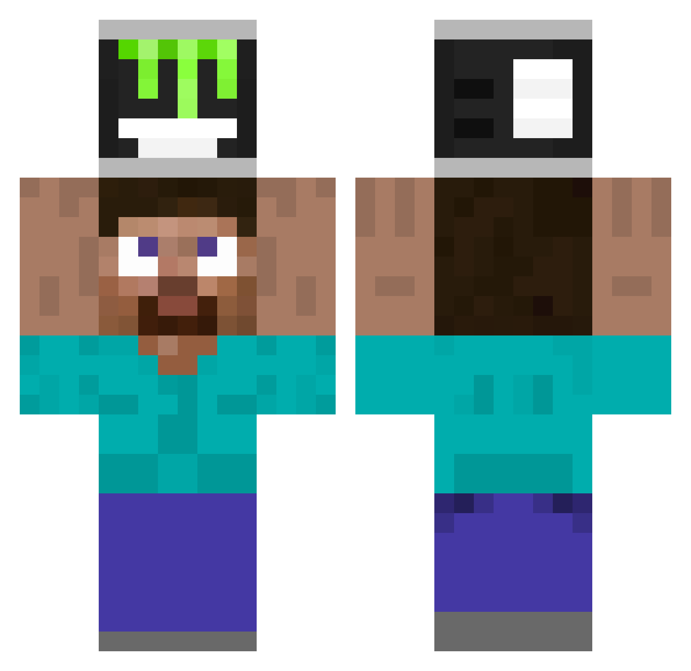 Brayden____ Minecraft skin, front and back view