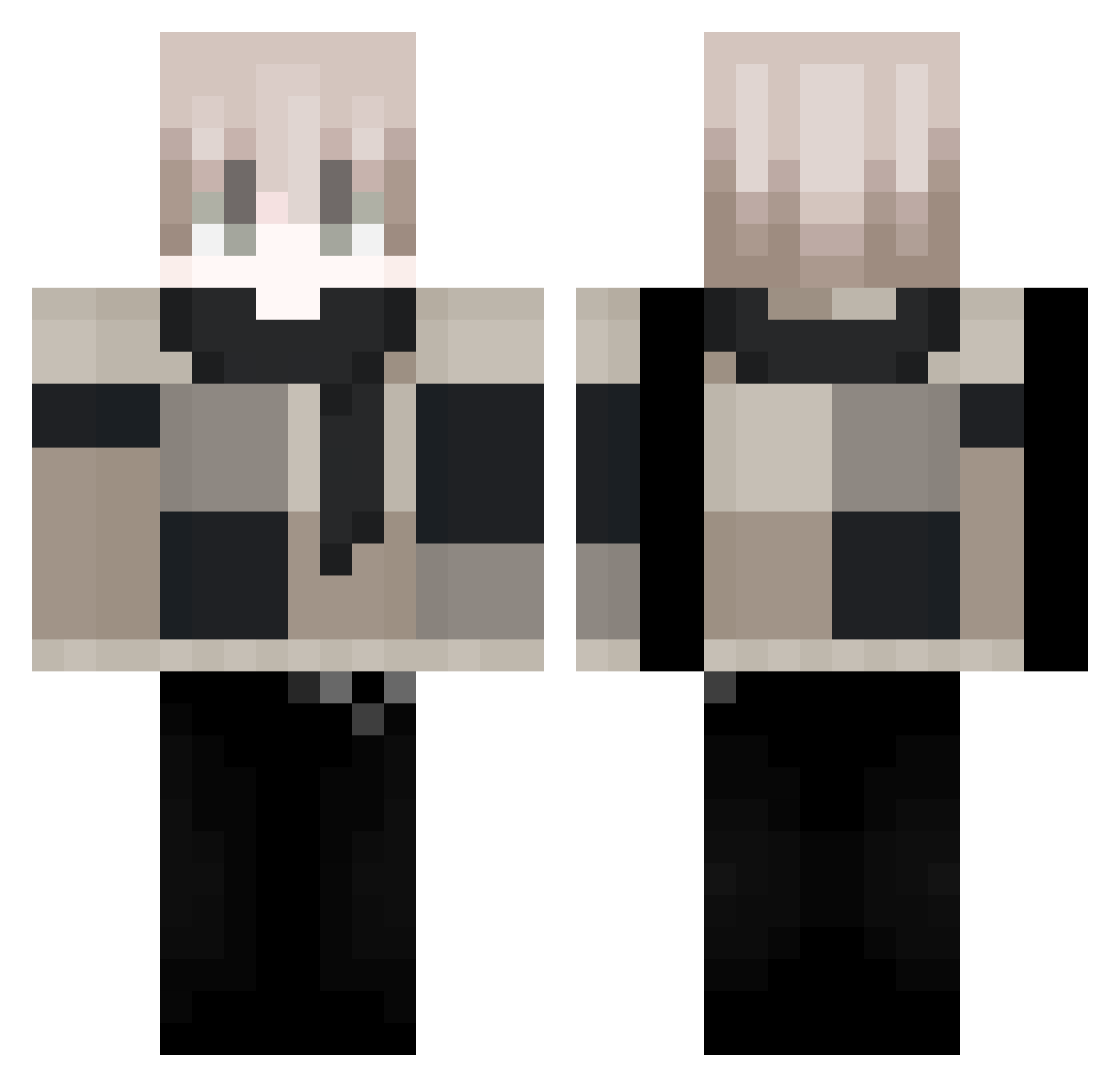 zGuiiih Minecraft skin, front and back view