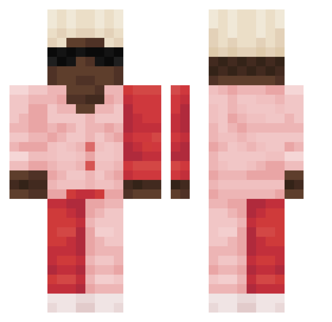 D4rk5422 Minecraft skin, front and back view