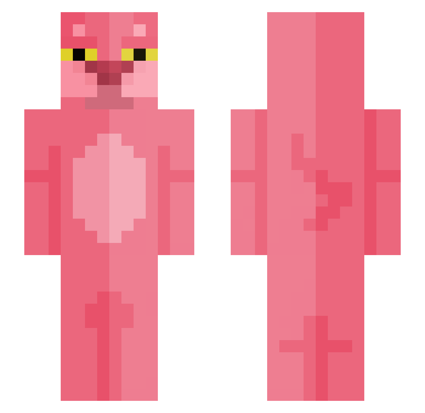 wencarvar Minecraft skin, front and back view