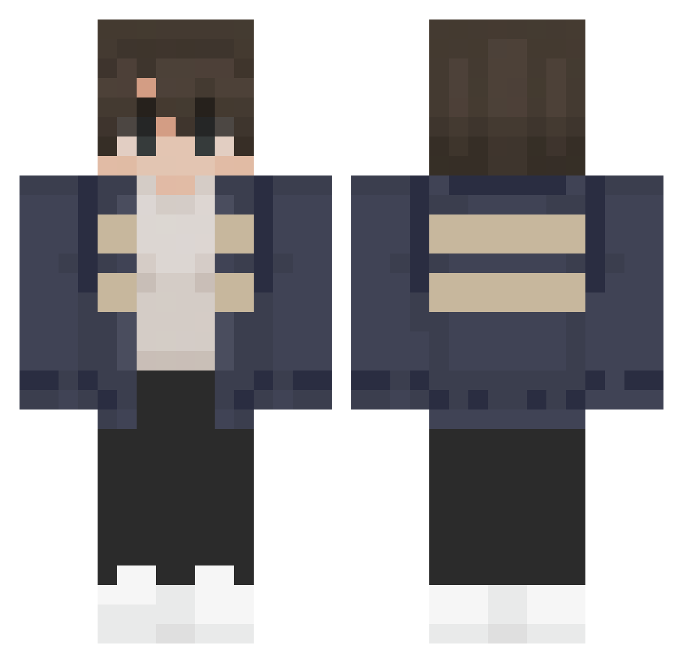 stinkyandroo Minecraft skin, front and back view