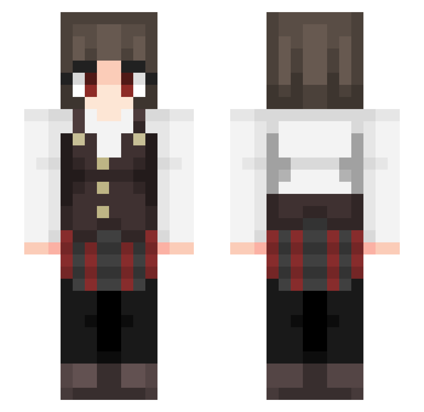 Sulsa07G Minecraft skin, front and back view