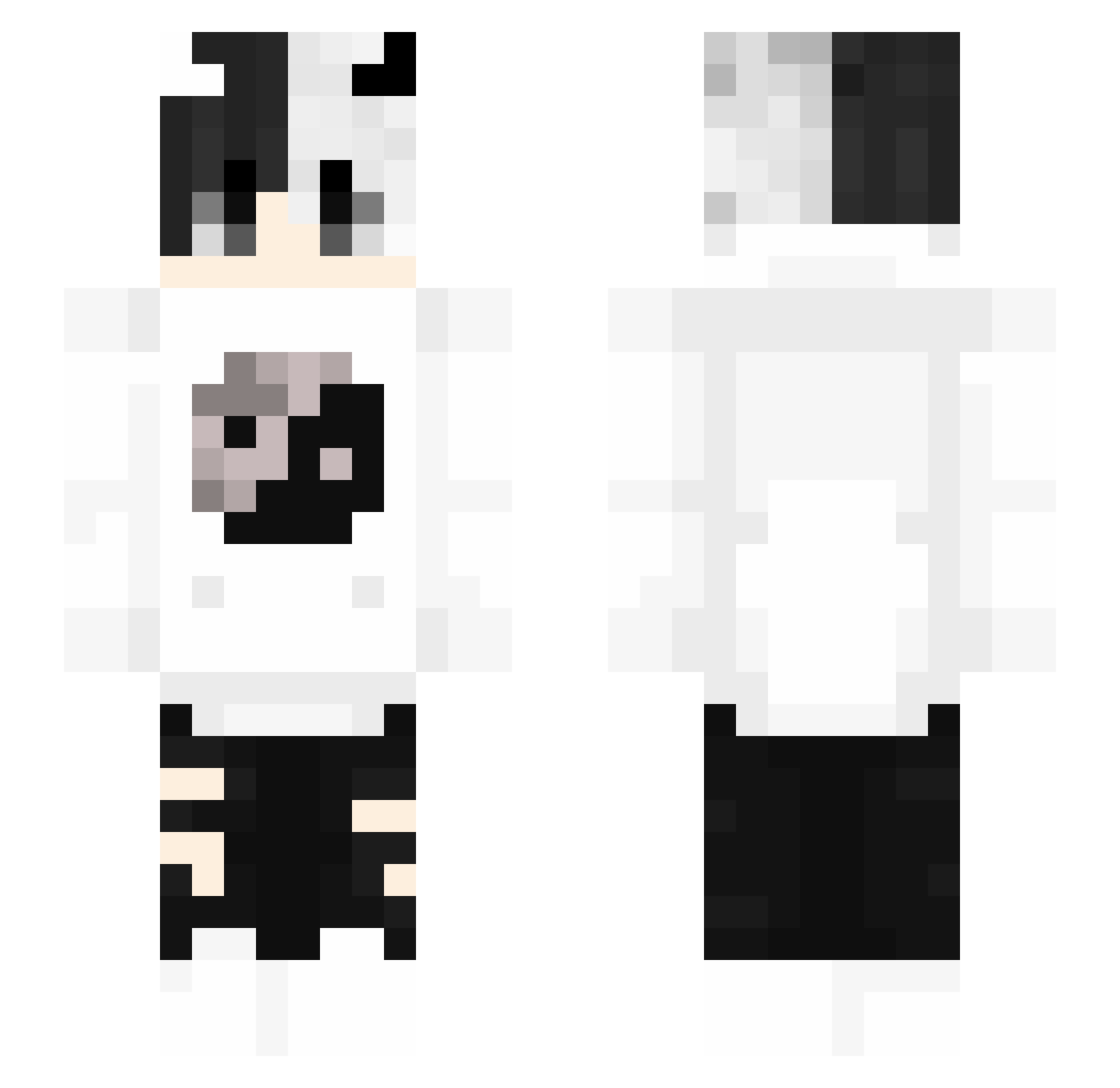 _ZeroFIRE_ Minecraft skin, front and back view