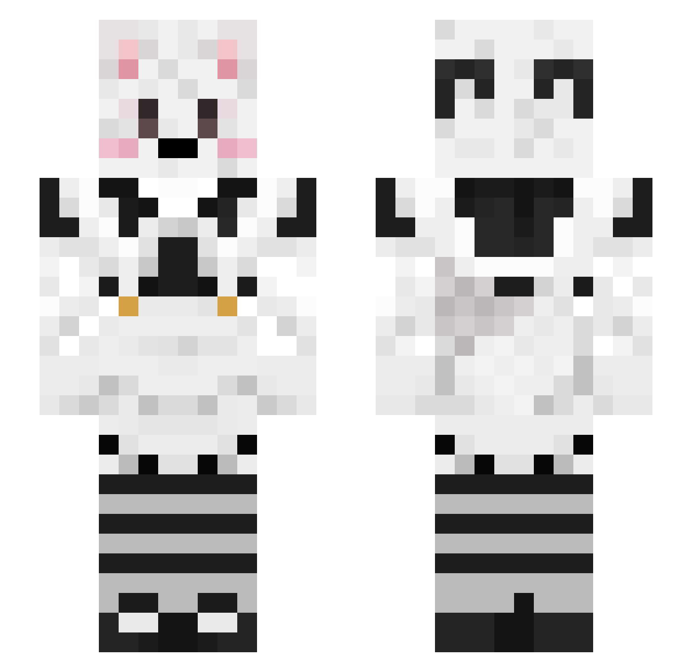 Sebi0705 Minecraft skin, front and back view