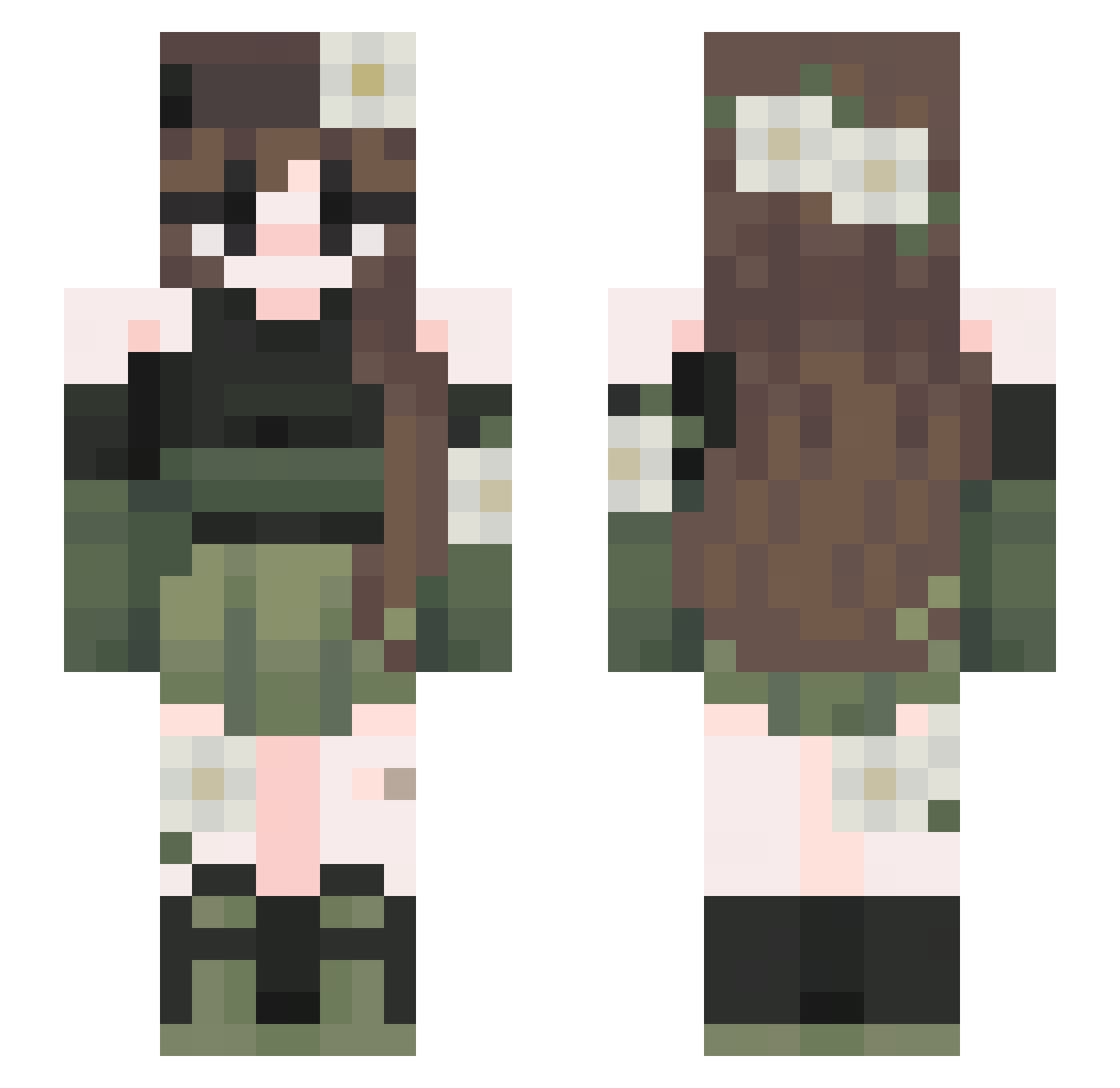 sugarf0x Minecraft skin, front and back view
