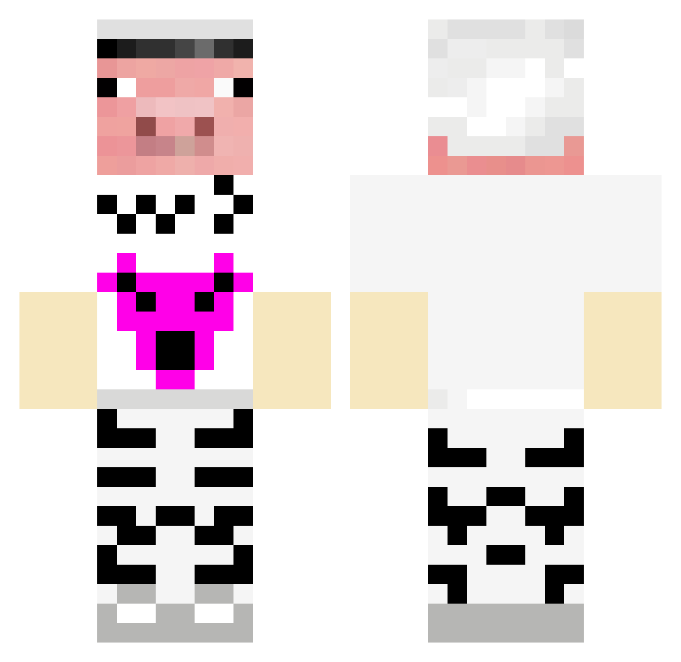 Professor_Bunny1 Minecraft skin, front and back view