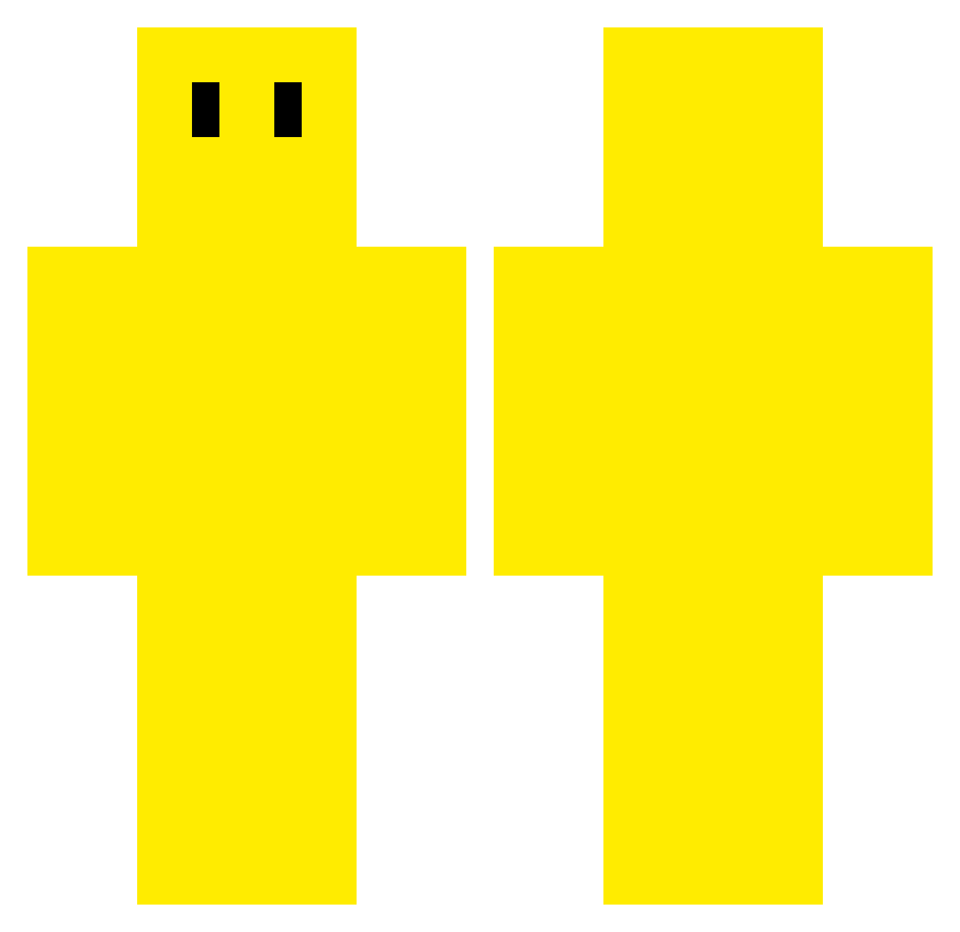 XxJustKaixX Minecraft skin, front and back view