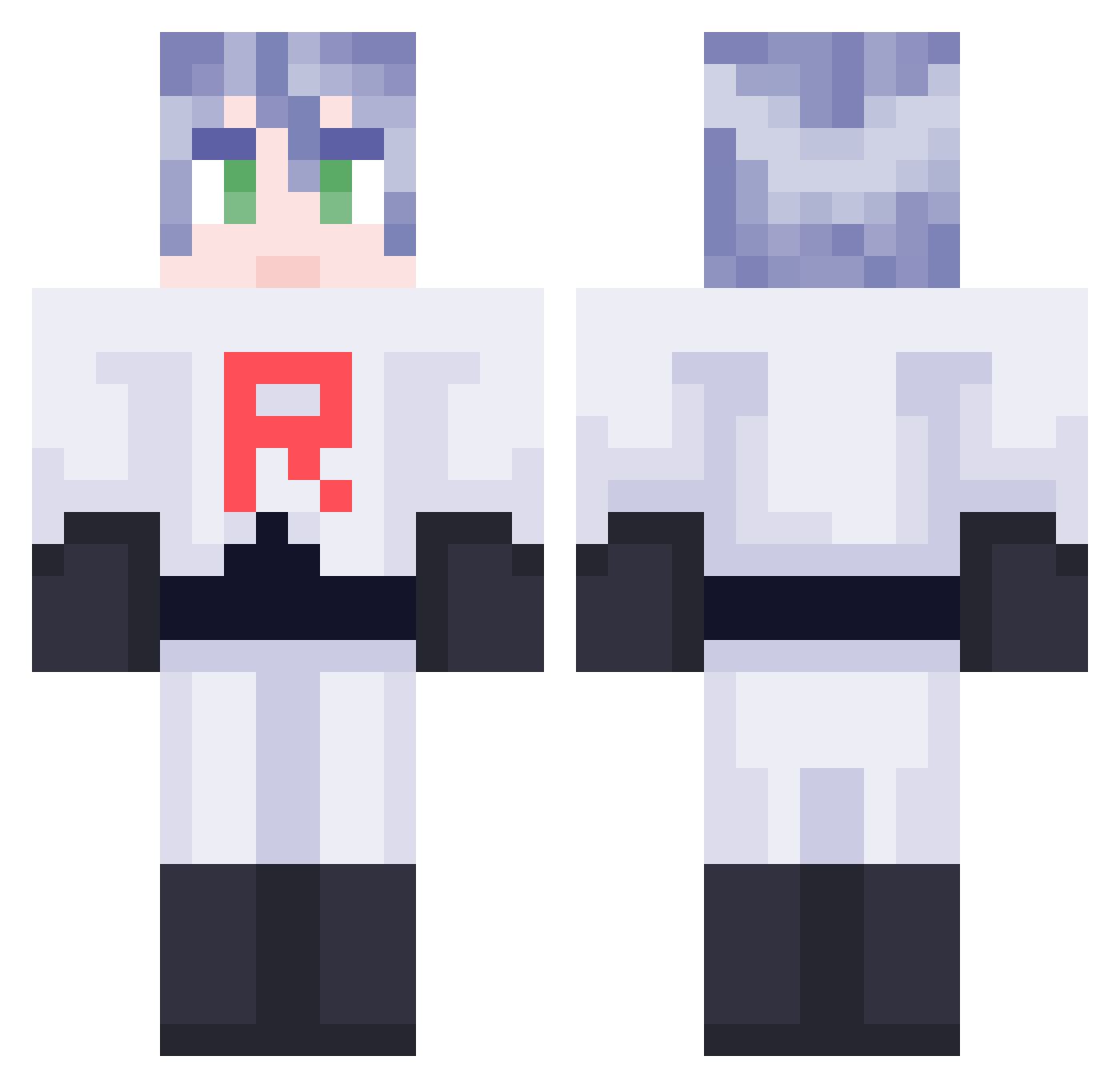 lukasio5 Minecraft skin, front and back view