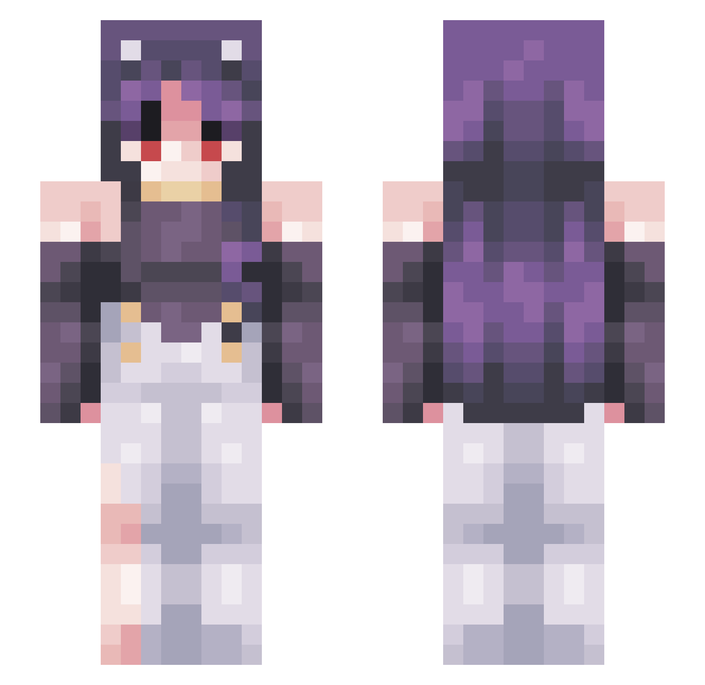 toxenzyme Minecraft skin, front and back view