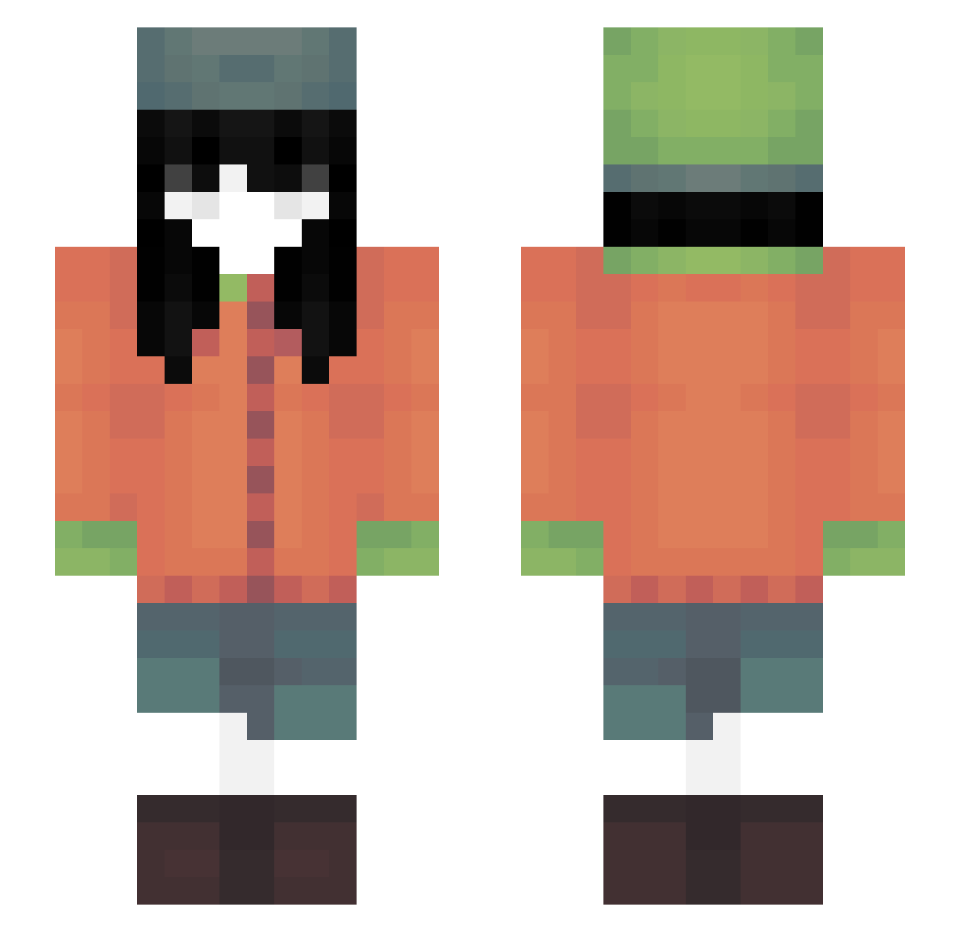 hoonst4rs Minecraft skin, front and back view
