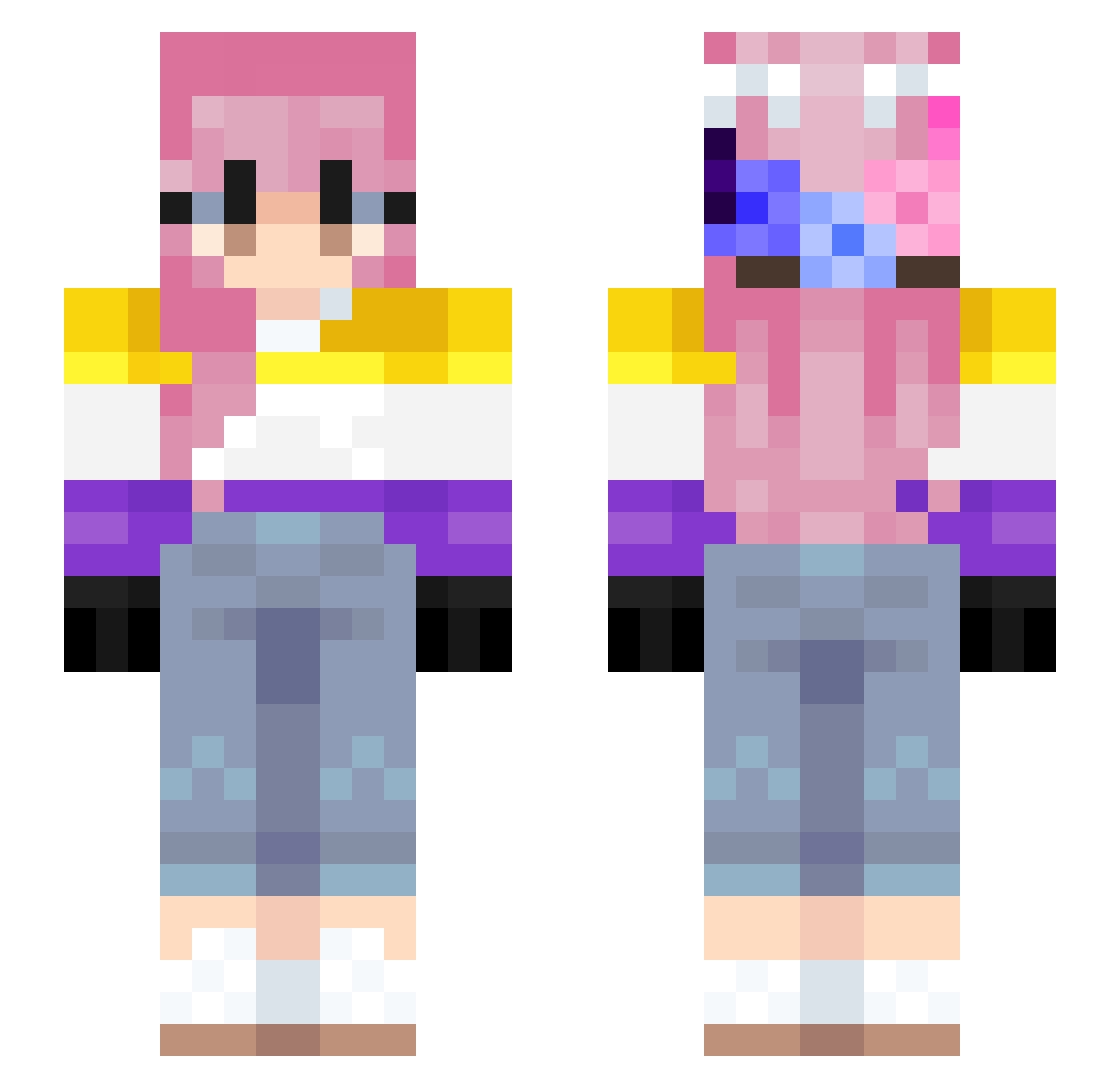 Sapovi Minecraft skin, front and back view