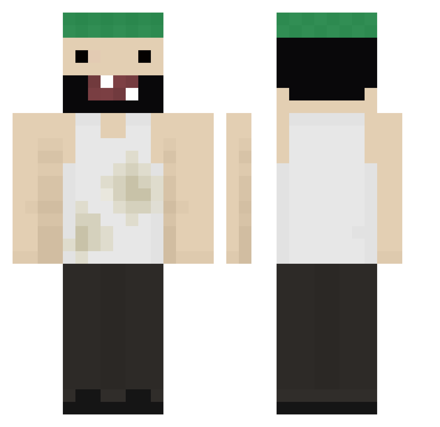 gorillagamer0101 Minecraft skin, front and back view