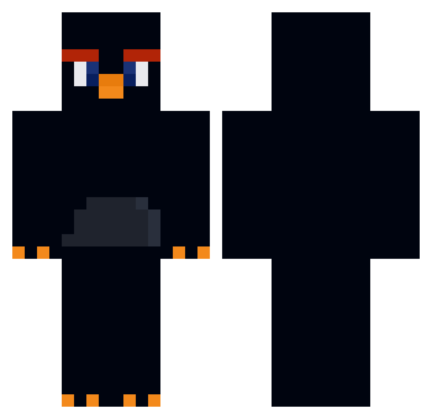 orzech0 Minecraft skin, front and back view