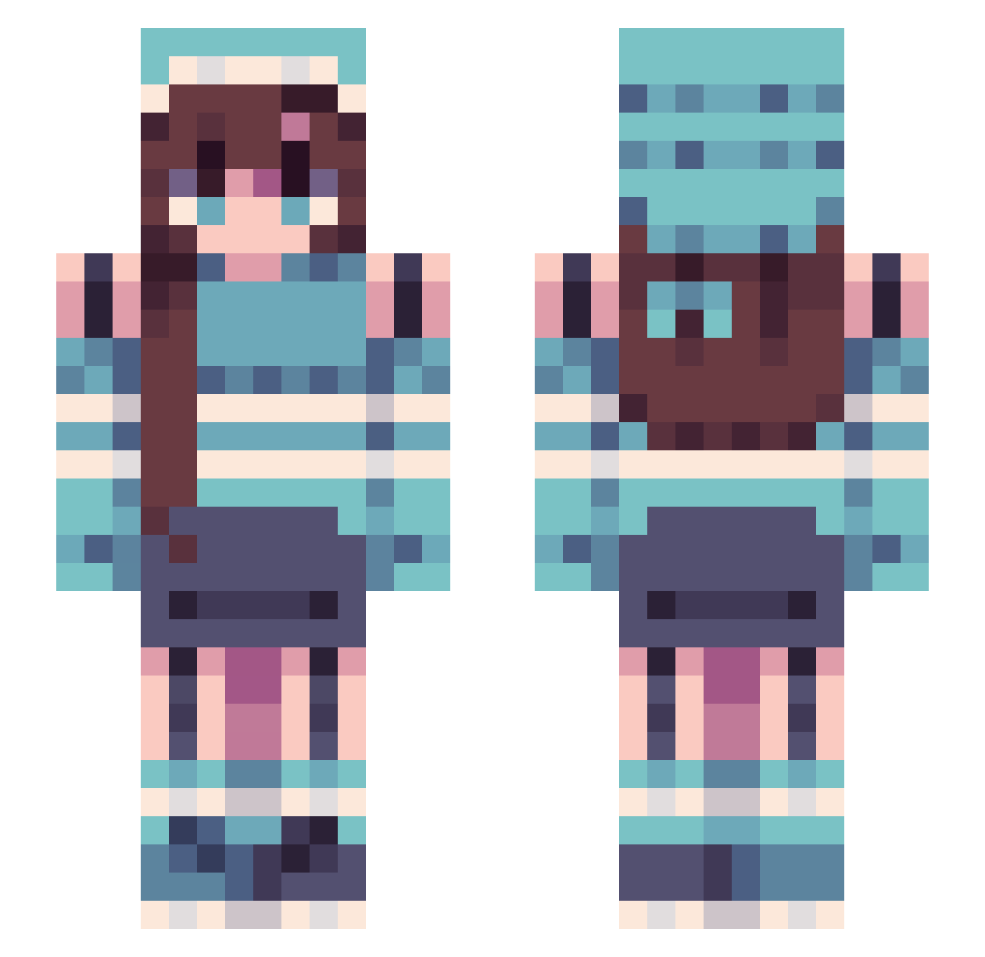 peridot_x05 Minecraft skin, front and back view