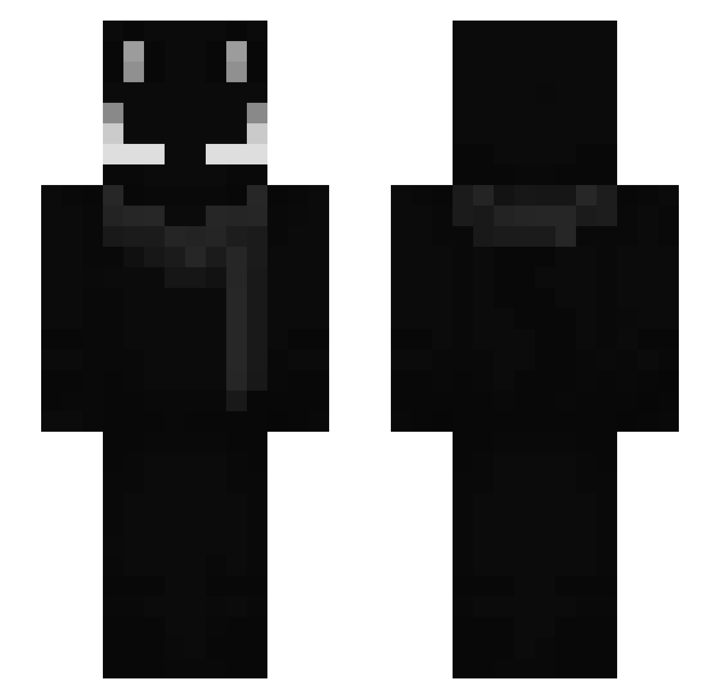LeadXz Minecraft skin, front and back view