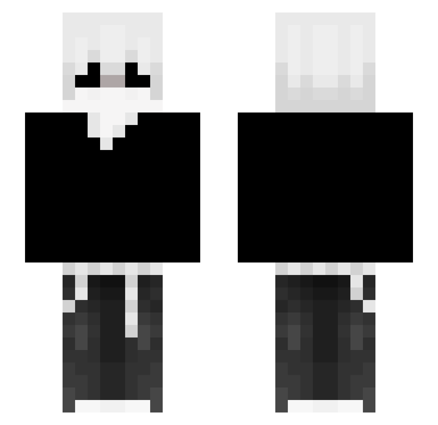 Shihi Minecraft skin, front and back view
