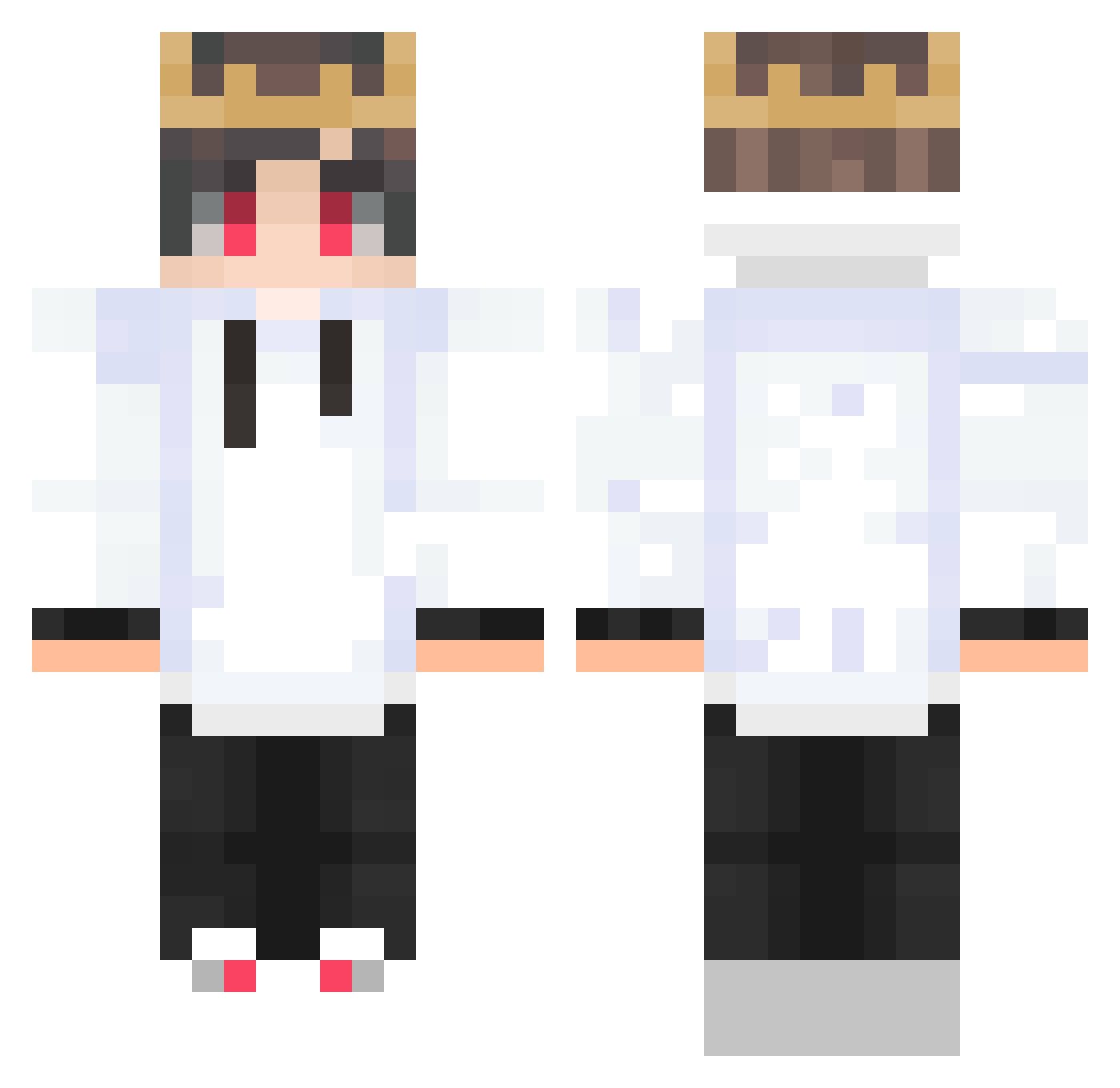 XiaoMaker233 Minecraft skin, front and back view